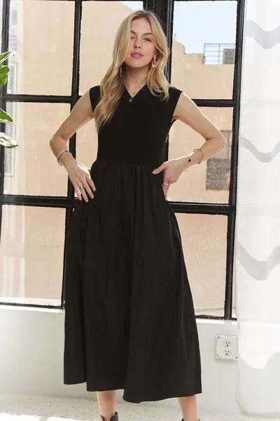 ADORA V-Neck Cap Sleeve Dress - Bona Fide Fashion