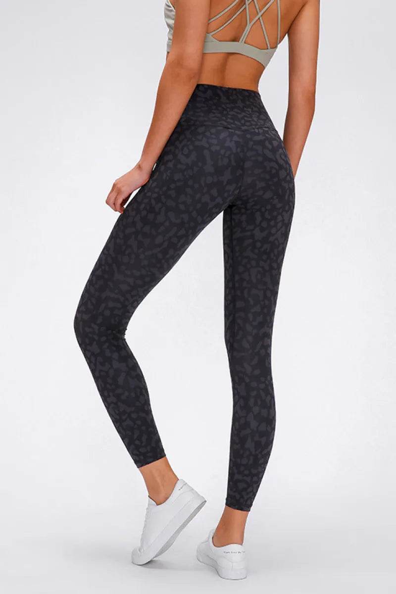 Millennia Wide Seamless Band Waist Sports Leggings - Bona Fide Fashion