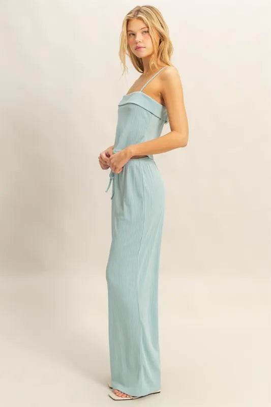 HYFVE Rib Knit Cami Top and Pants Set - Bona Fide Fashion