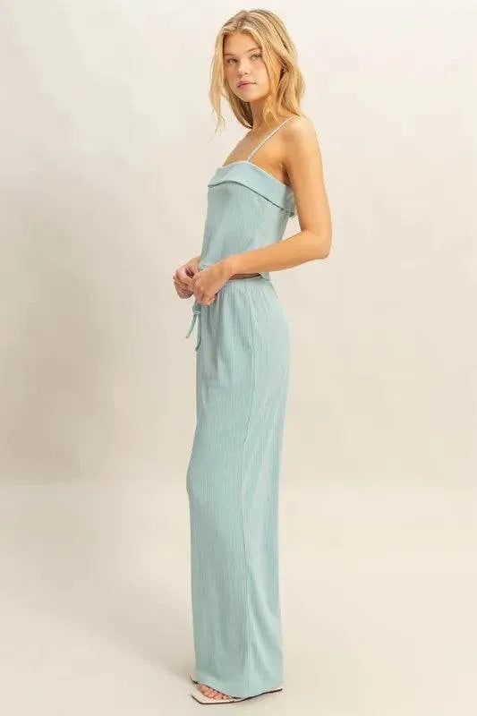 HYFVE Rib Knit Cami Top and Pants Set - Bona Fide Fashion