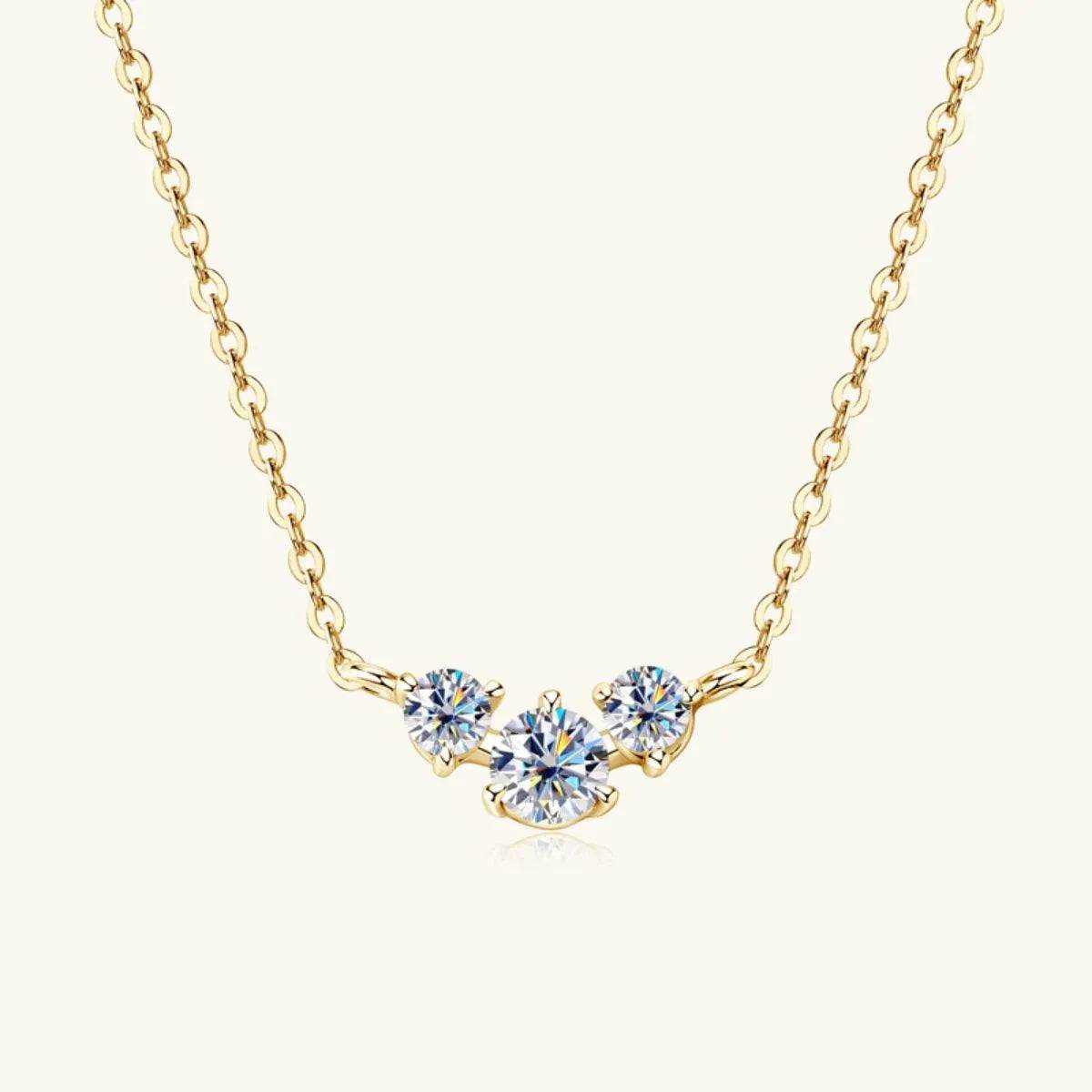 925 Sterling Silver Inlaid Moissanite Necklace - Bona Fide Fashion