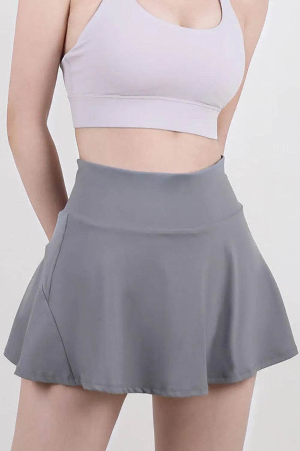 Bona Fide Fashion - High Waist Pleated Active Skirt - Women Fashion - Bona Fide Fashion
