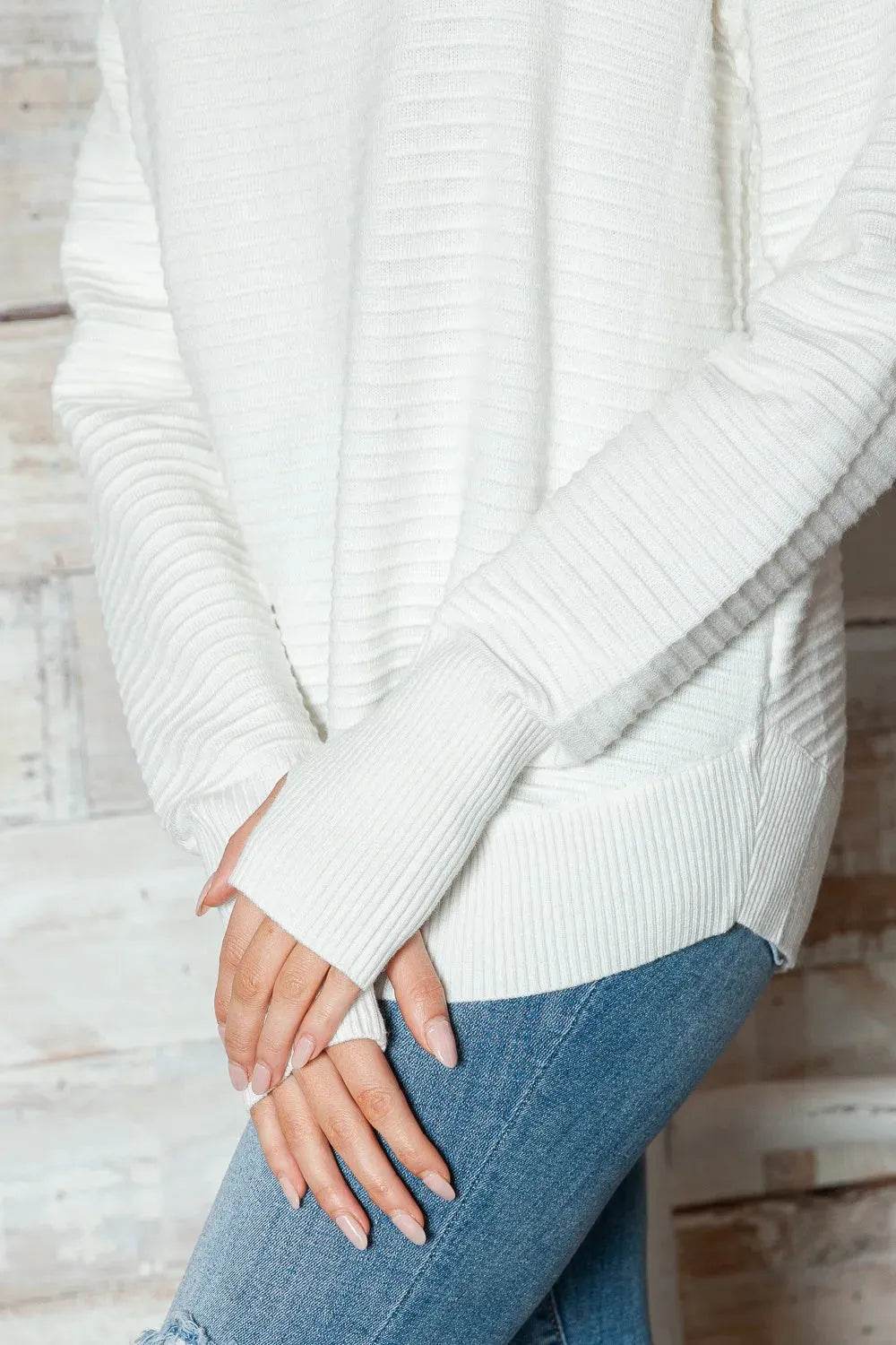 Half Zip Long Sleeve Knit Top - Bona Fide Fashion