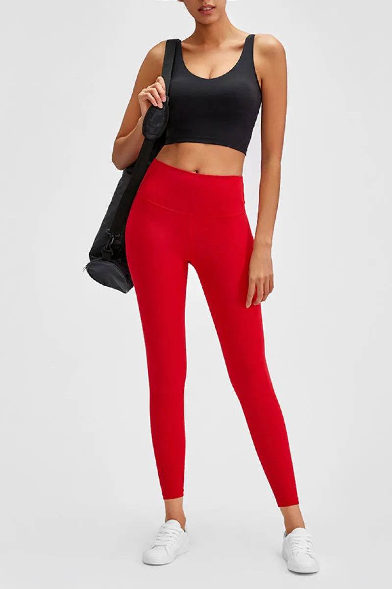 Millennia Wide Seamless Band Waist Sports Leggings - Bona Fide Fashion