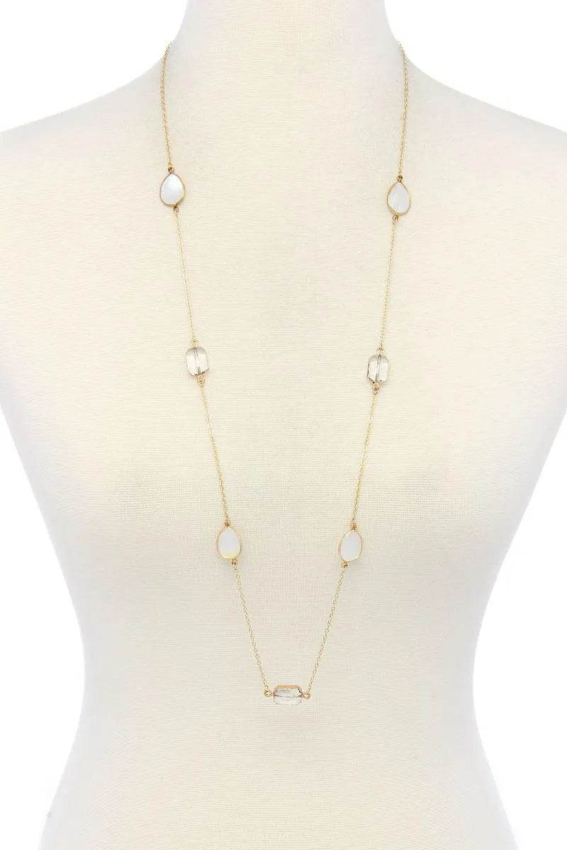 7 Stones Trendy Necklace - Bona Fide Fashion