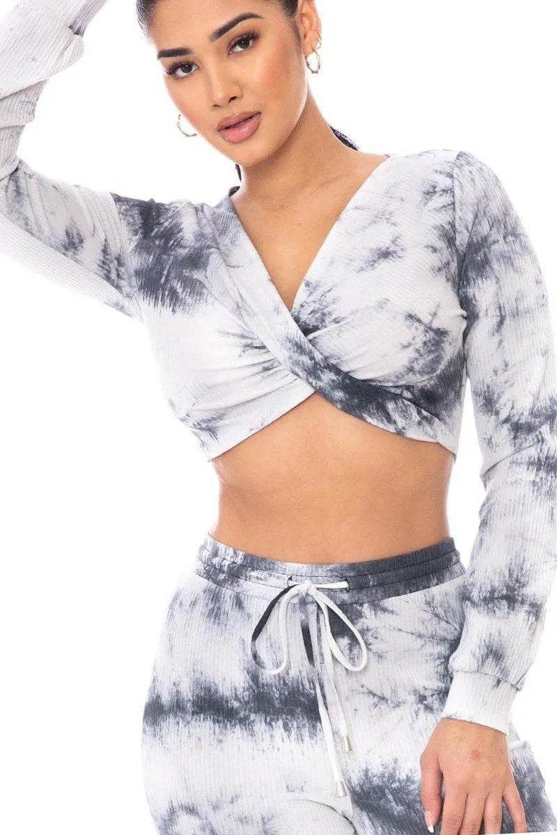 Tie Dye Ribbed Sweater Set - Bona Fide Fashion