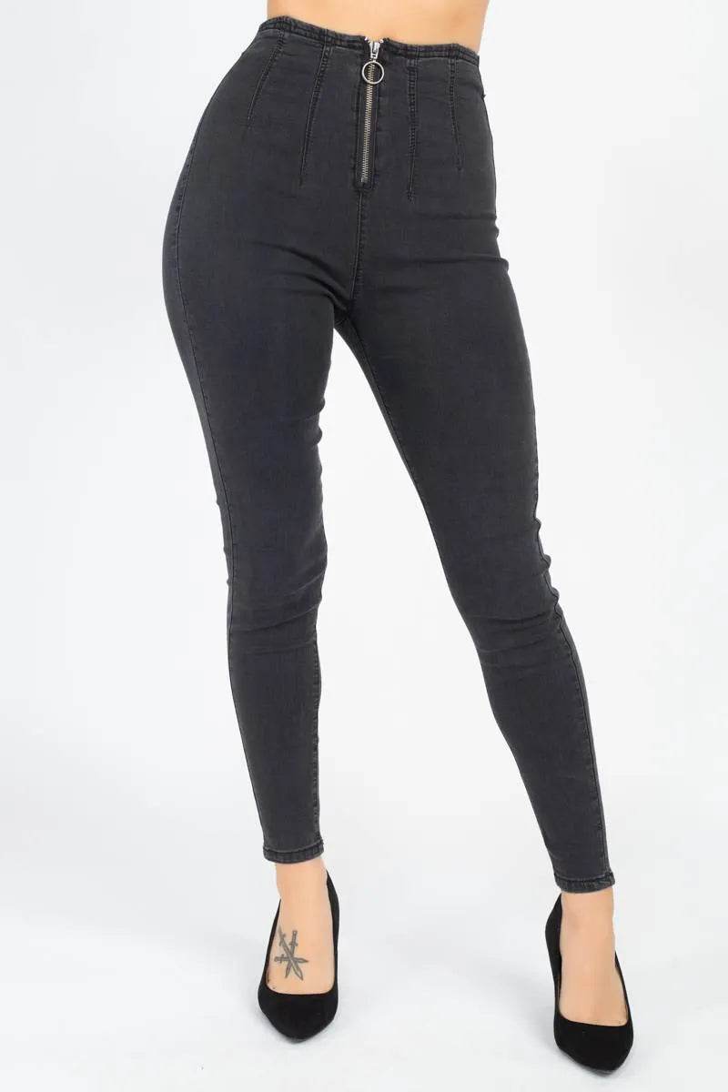 High Waist Denim Jeans - Bona Fide Fashion