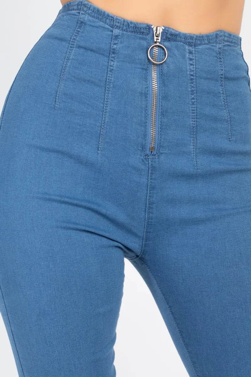 High Waist Denim Jeans - Bona Fide Fashion