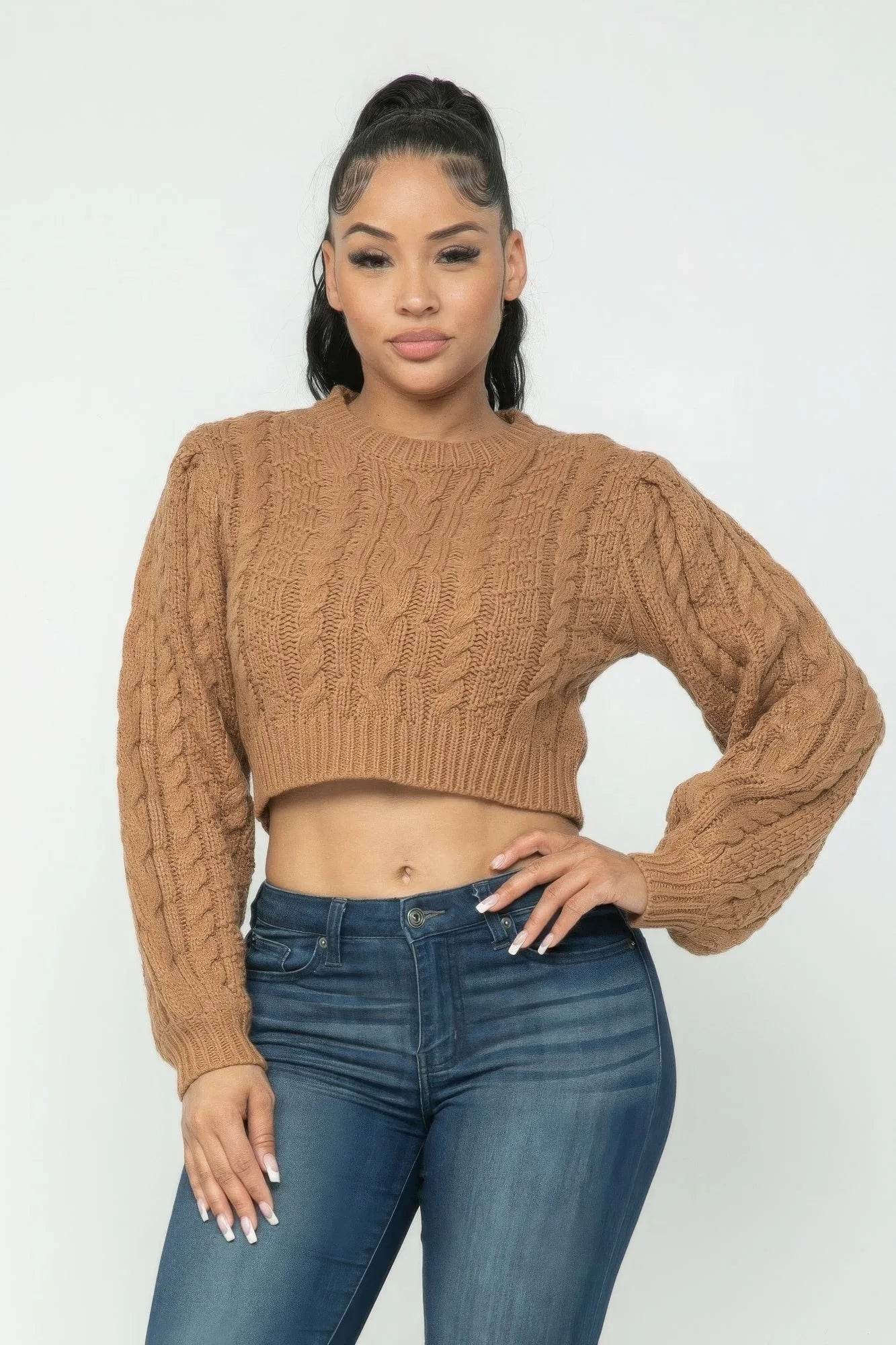 Cable Pullover Top - Bona Fide Fashion
