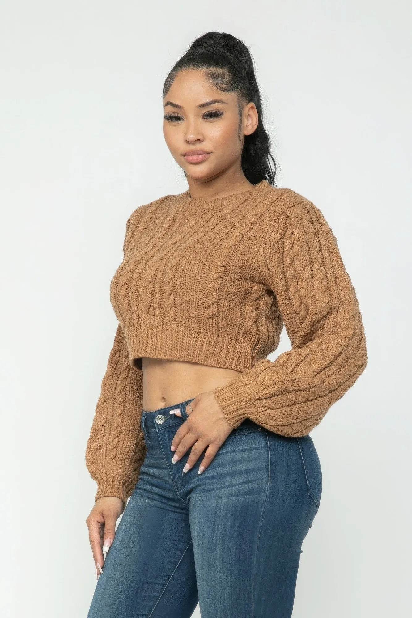 Cable Pullover Top - Bona Fide Fashion