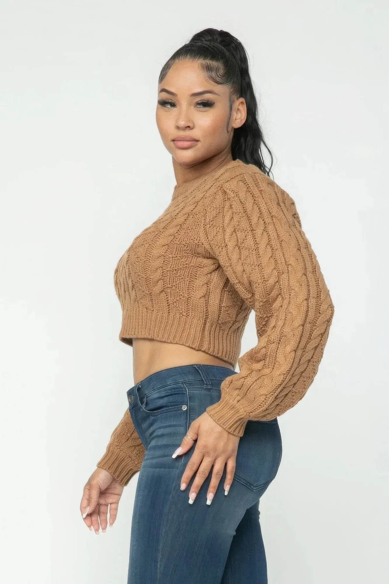 Cable Pullover Top - Bona Fide Fashion