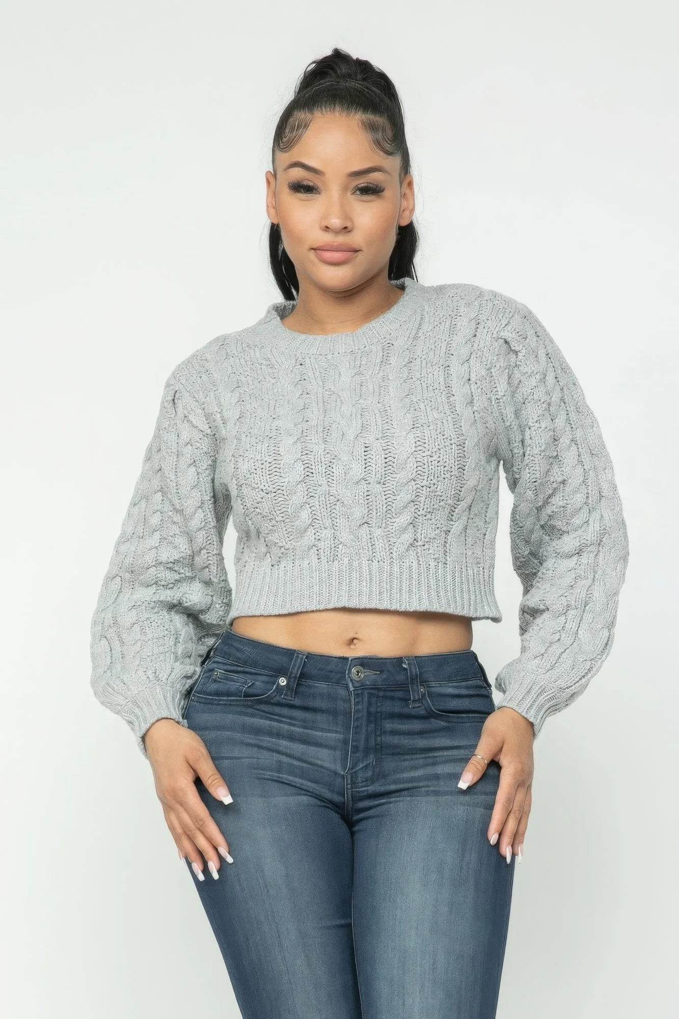 Cable Pullover Top - Bona Fide Fashion