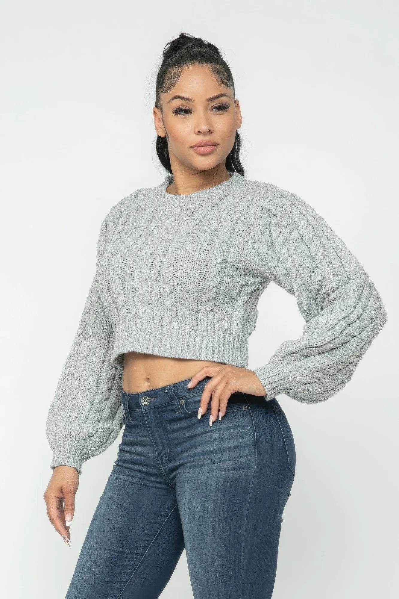 Cable Pullover Top - Bona Fide Fashion