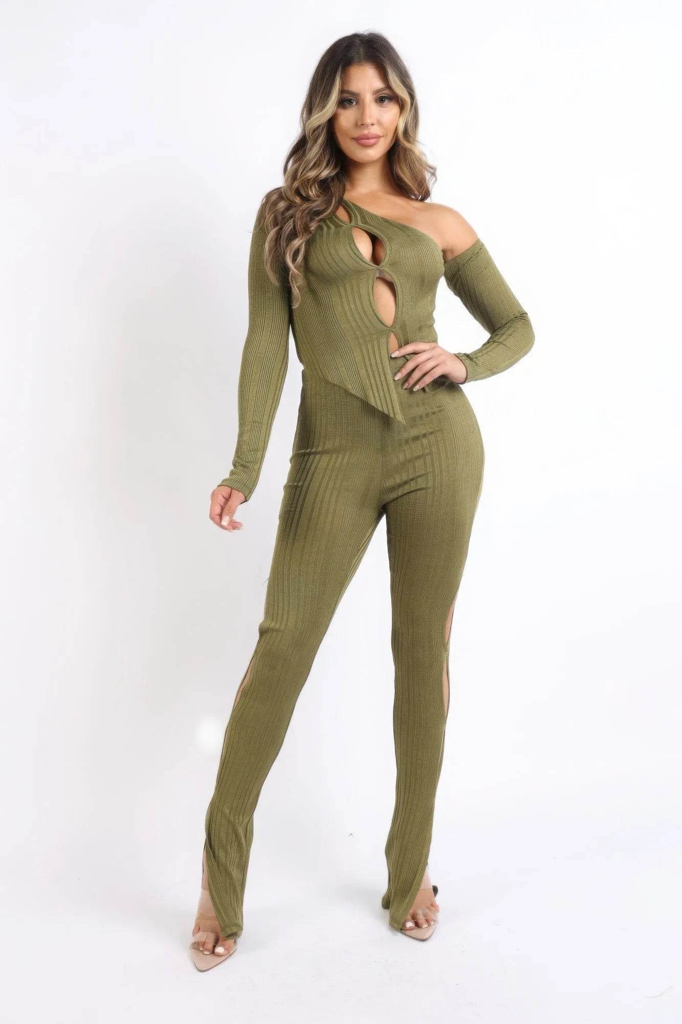 Cutout ribbed set - Bona Fide Fashion