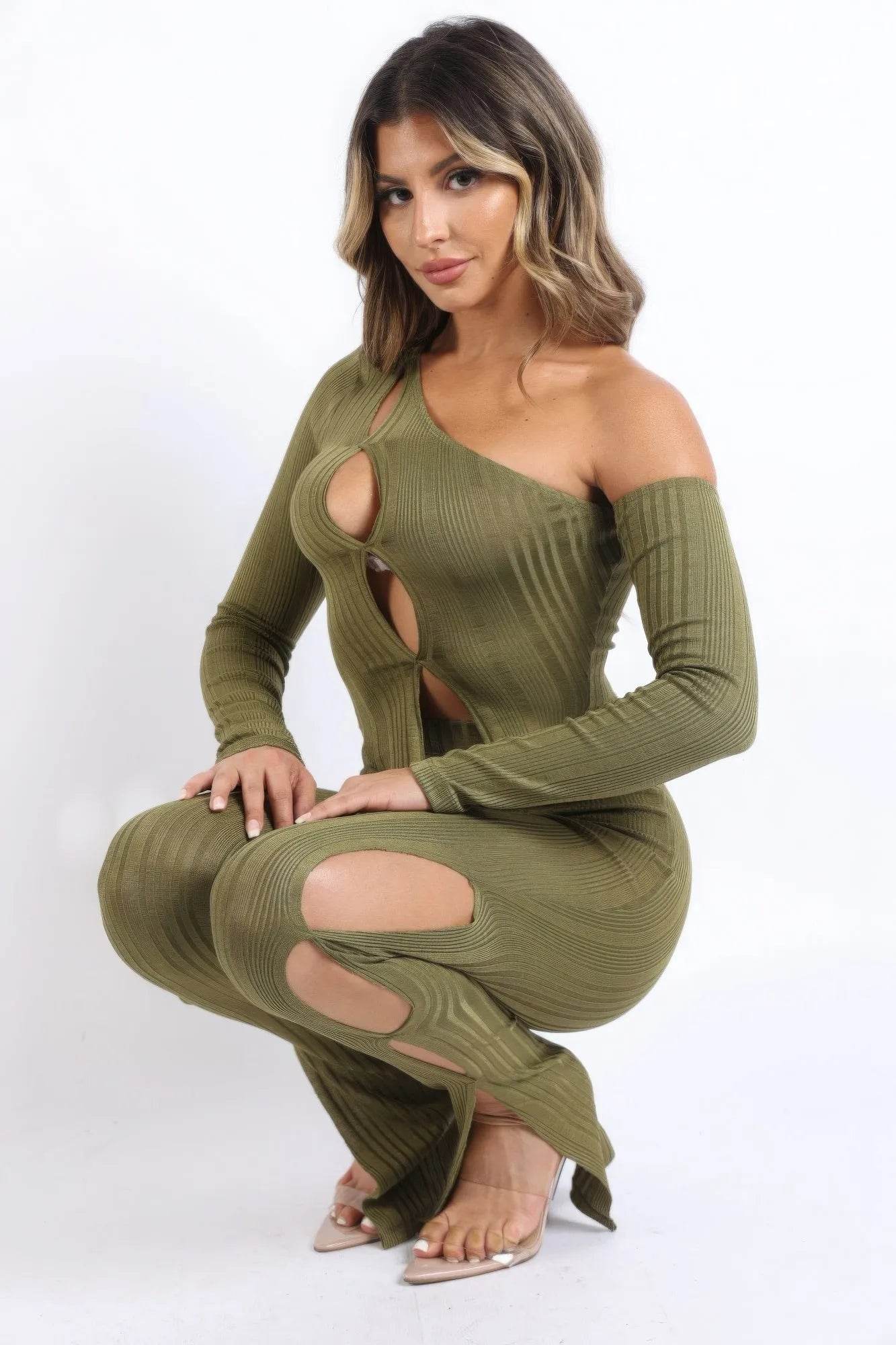 Cutout ribbed set - Bona Fide Fashion