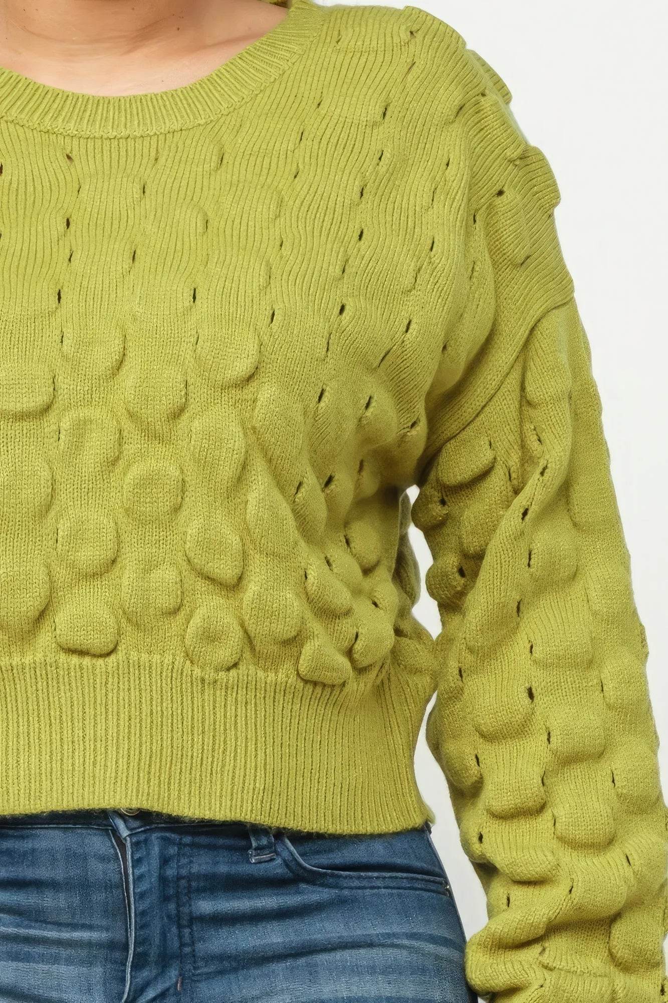 Checker Sweater Top - Bona Fide Fashion