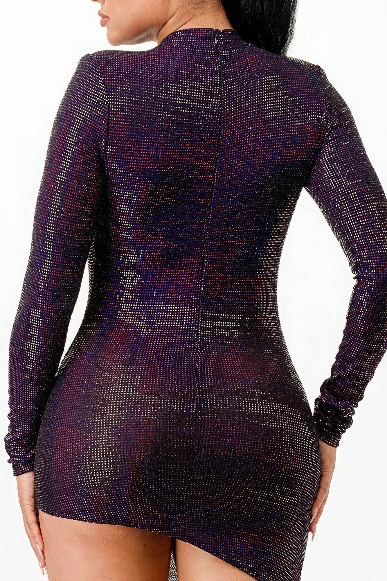 Night Dress With Unbalanced Skirt - Bona Fide Fashion