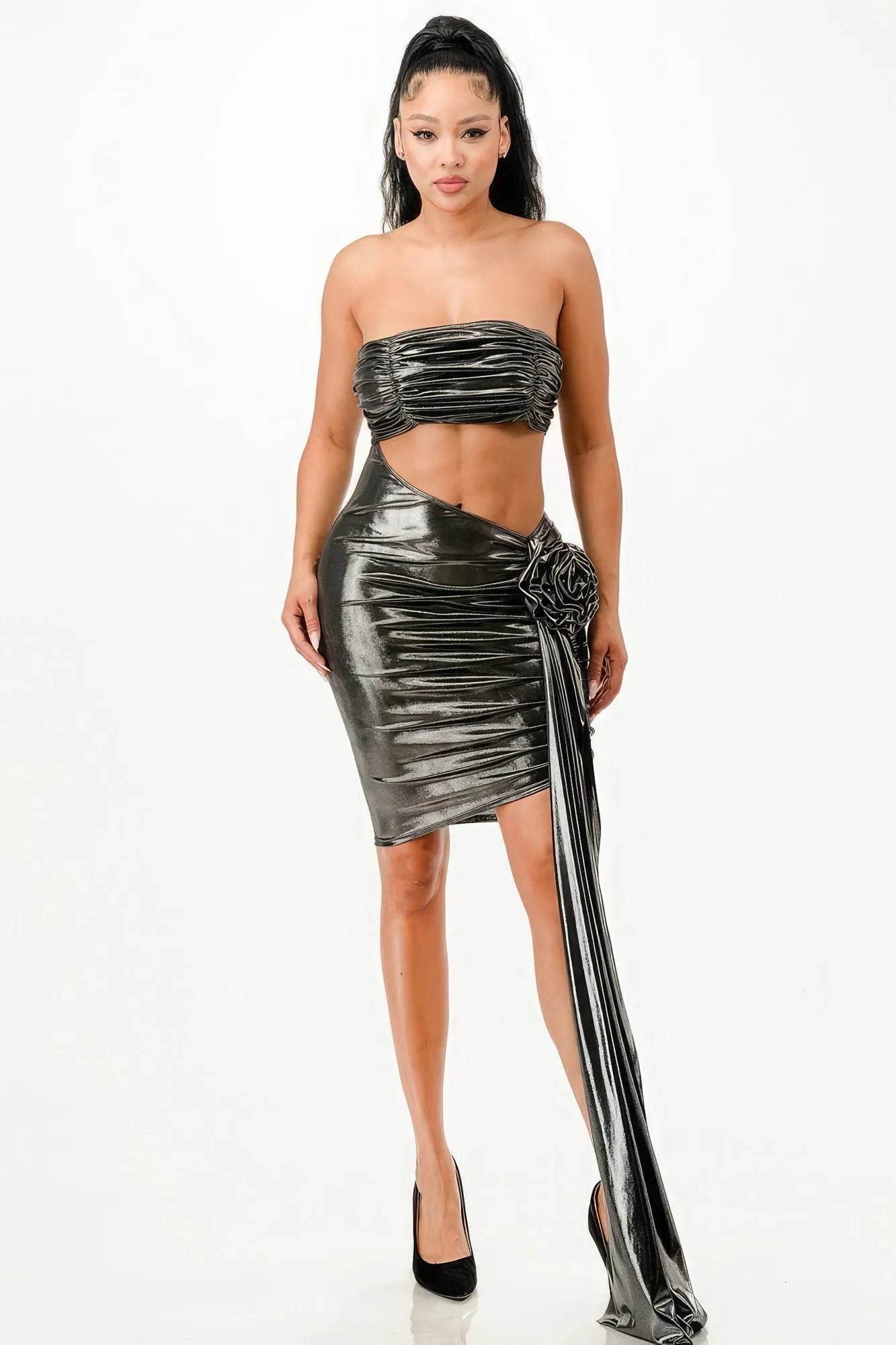Metallic Sexy Dress - Bona Fide Fashion