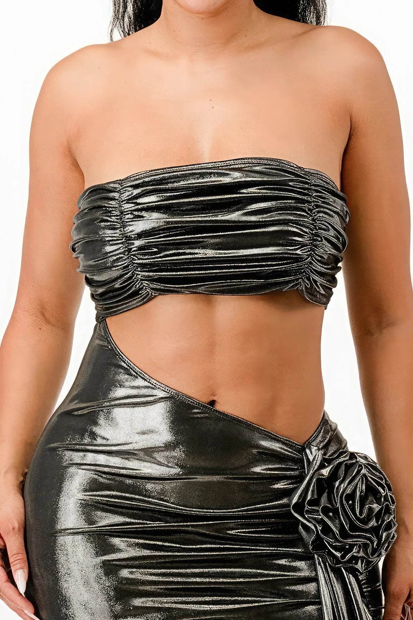 Metallic Sexy Dress - Bona Fide Fashion