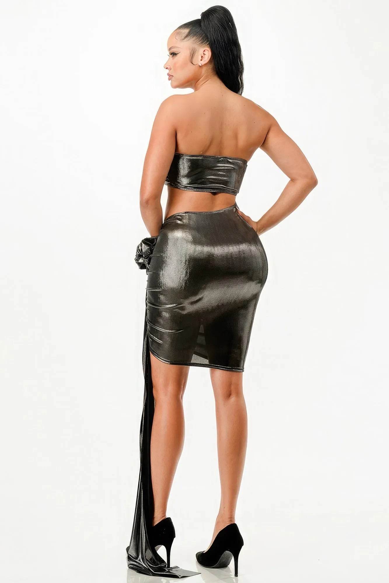 Metallic Sexy Dress - Bona Fide Fashion