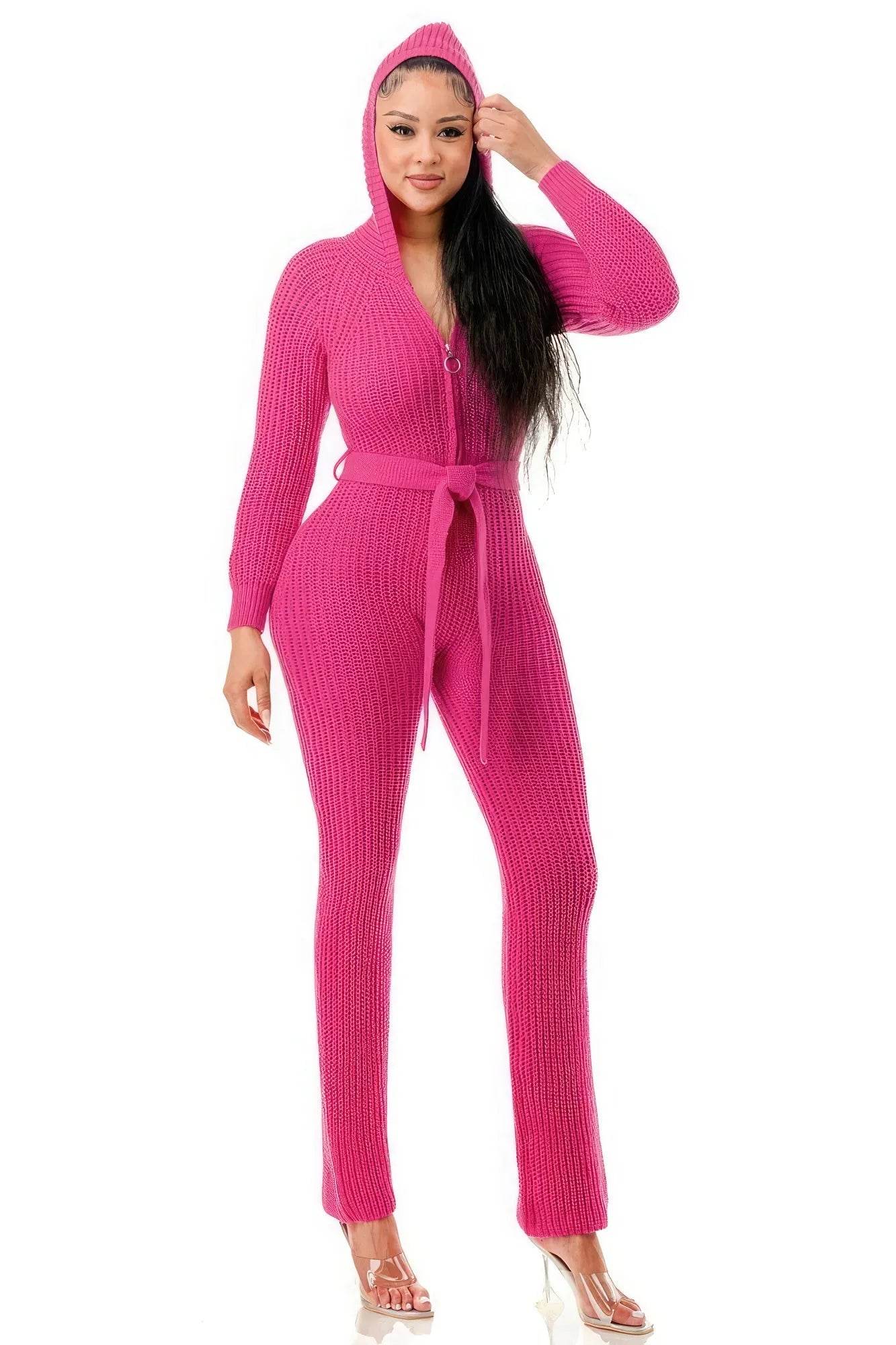 Monroe Hooded Jumpsuit - Bona Fide Fashion