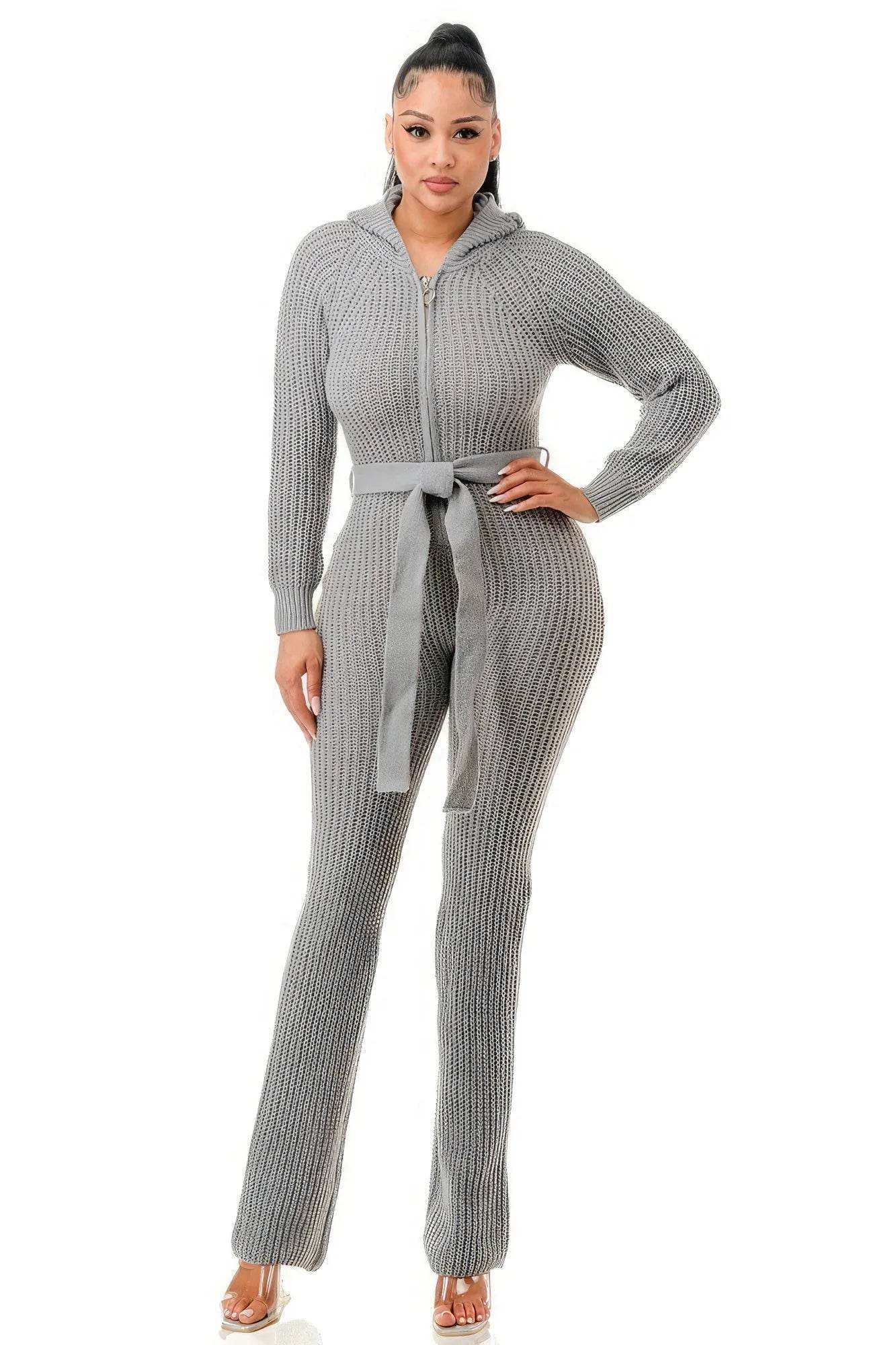 Monroe Hooded Jumpsuit - Bona Fide Fashion