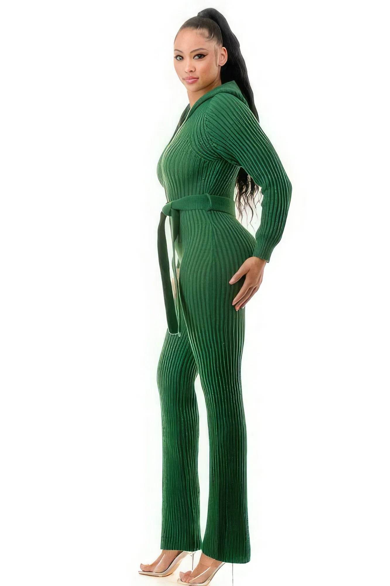 Monroe Hooded Jumpsuit - Bona Fide Fashion