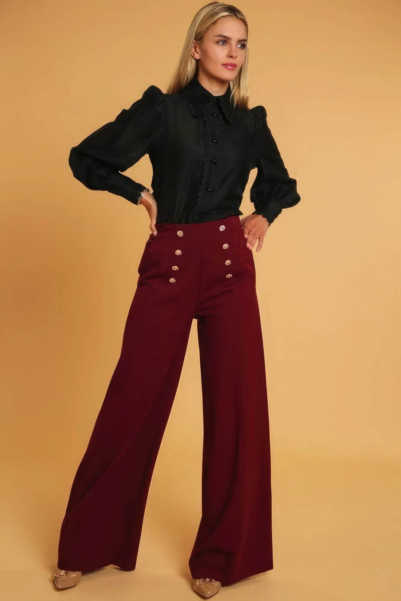 High Waisted Dressy Pants - Bona Fide Fashion