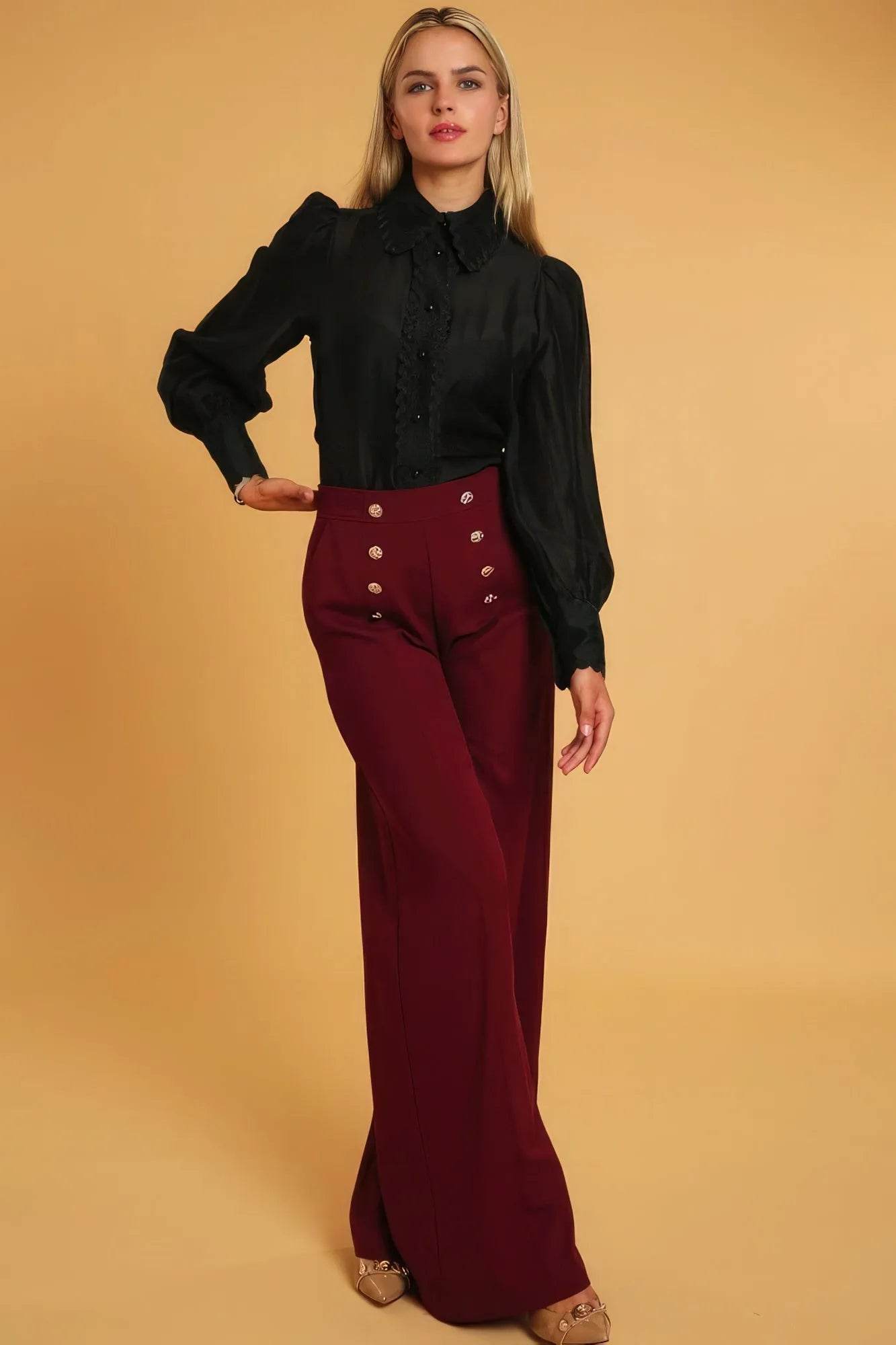 High Waisted Dressy Pants - Bona Fide Fashion