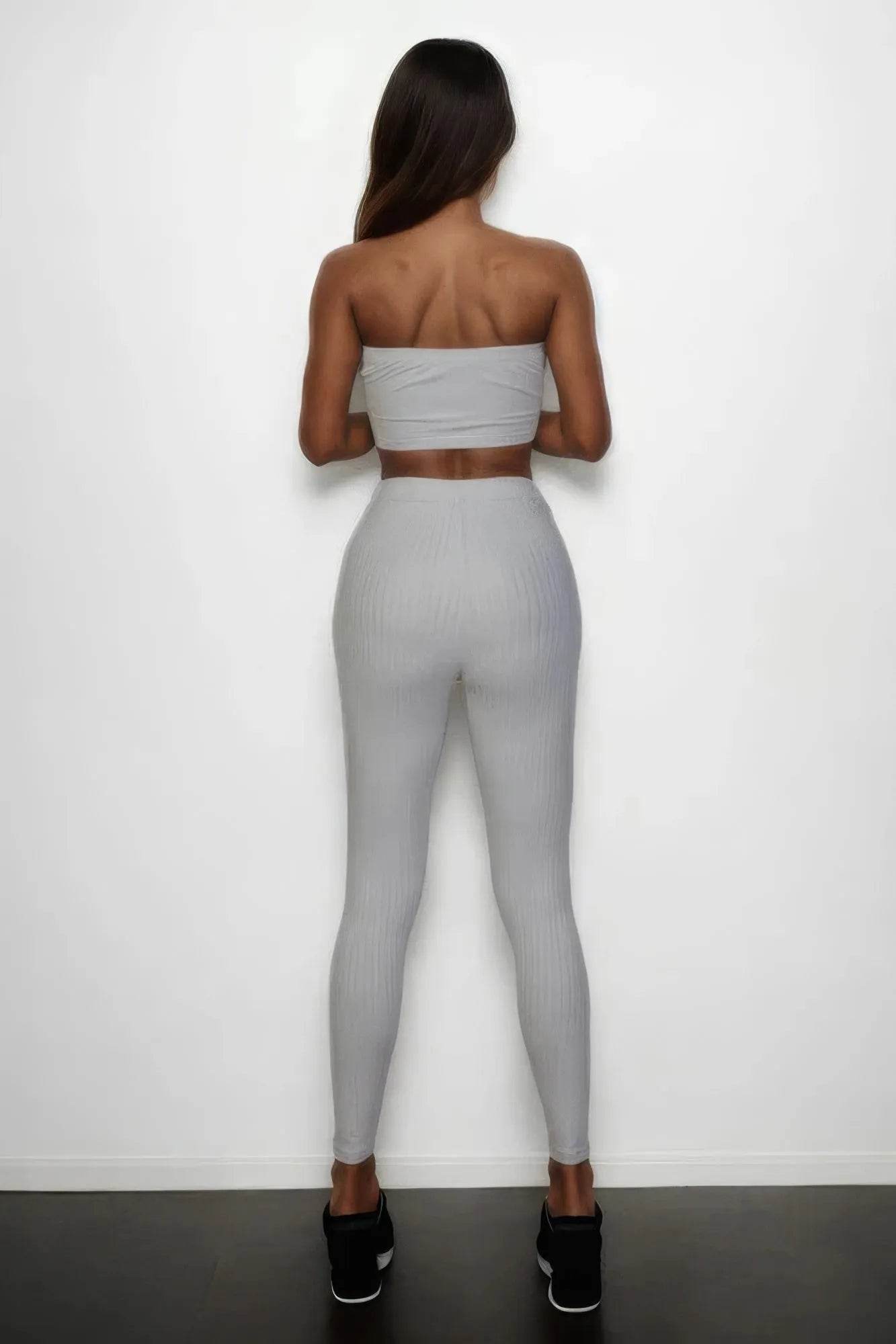 Ribbed Tube Top & Leggings Set - Bona Fide Fashion