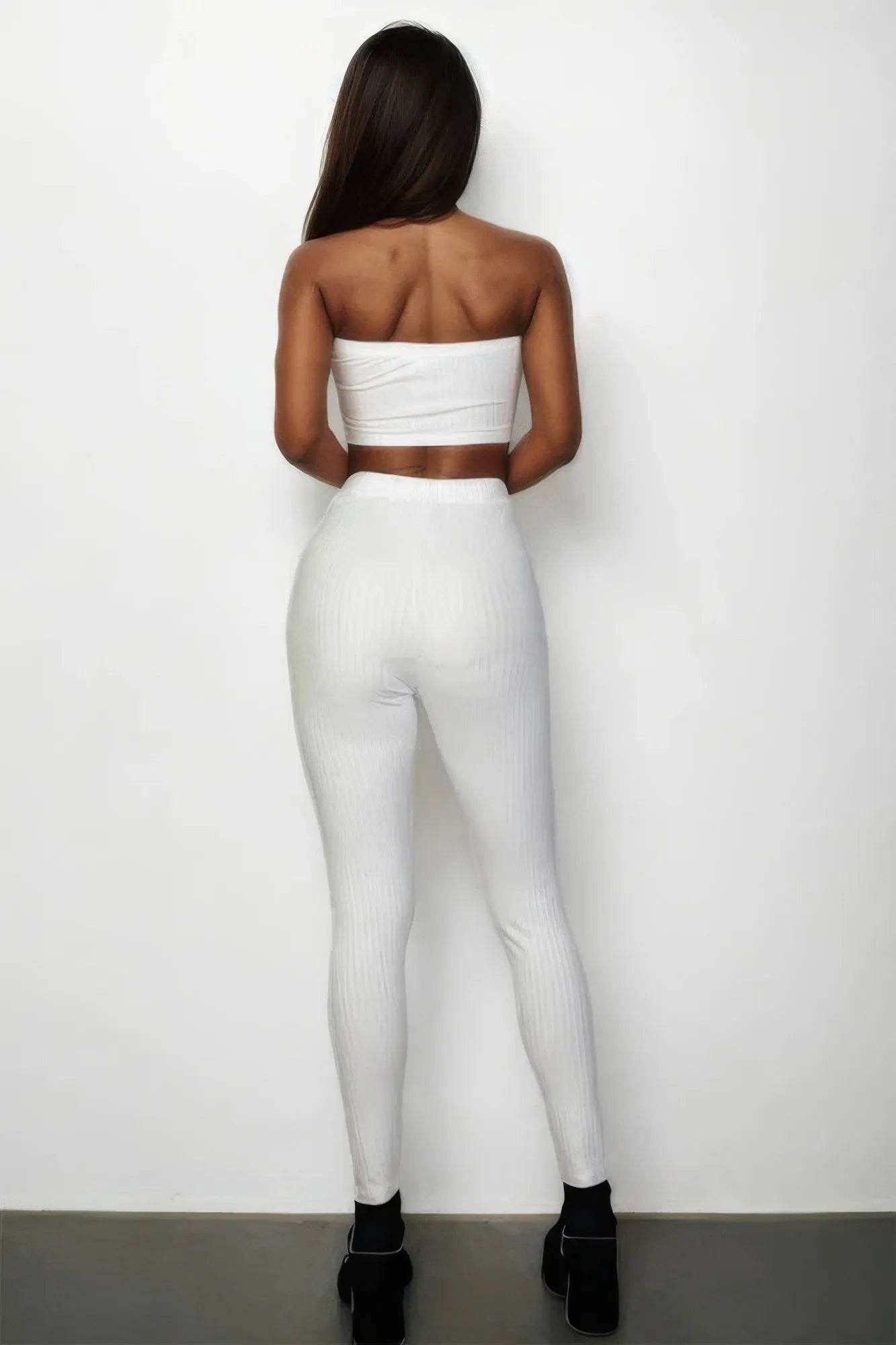 Ribbed Tube Top & Leggings Set - Bona Fide Fashion
