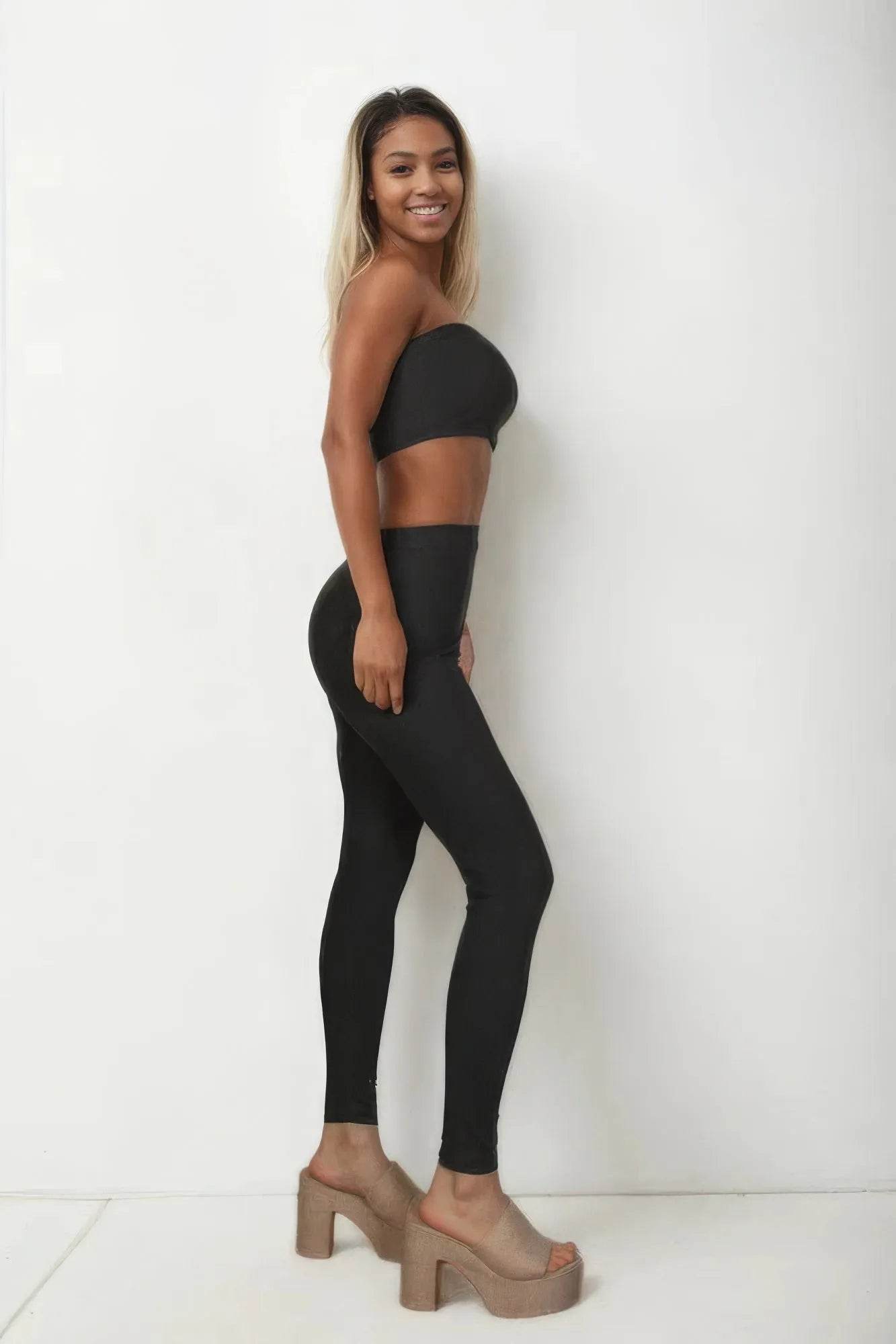 Ribbed Tube Top & Leggings Set - Bona Fide Fashion