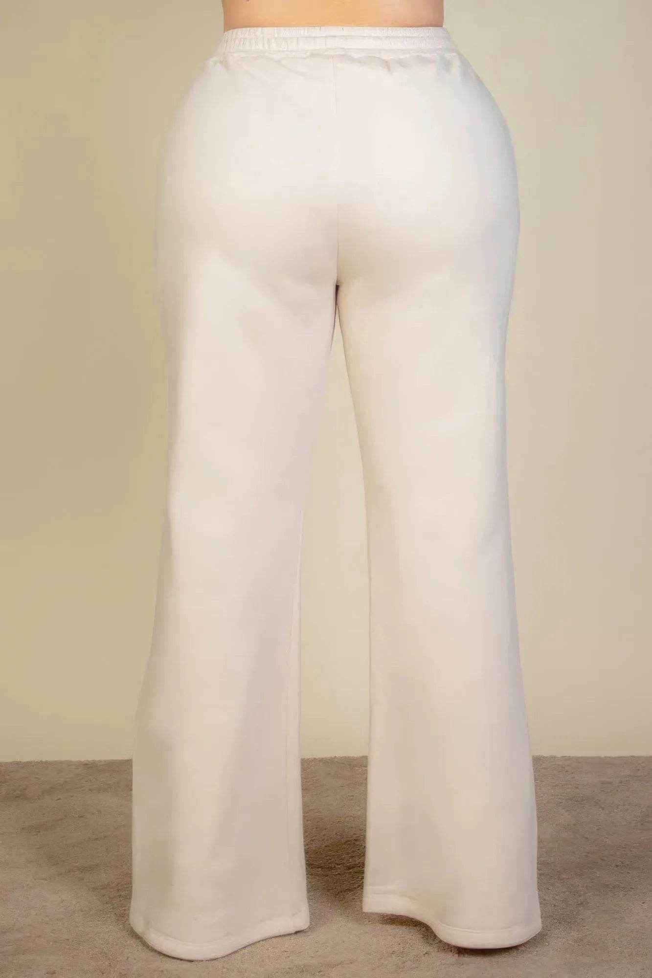 Plus Size Drawstring Waist Slant Pocket Sweatpants - Bona Fide Fashion