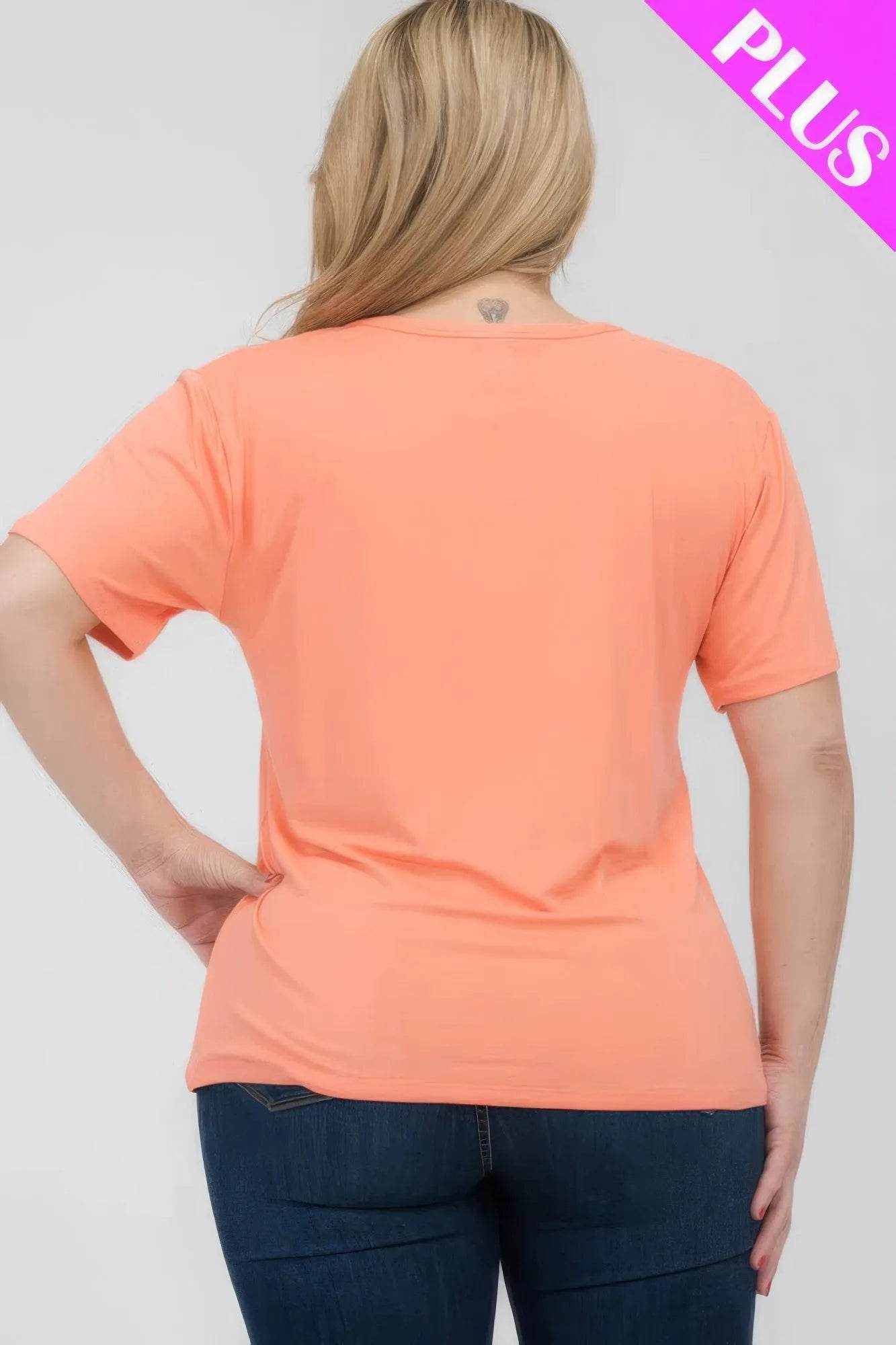 Plus Size Basic Short Sleeve T-shirt - Bona Fide Fashion