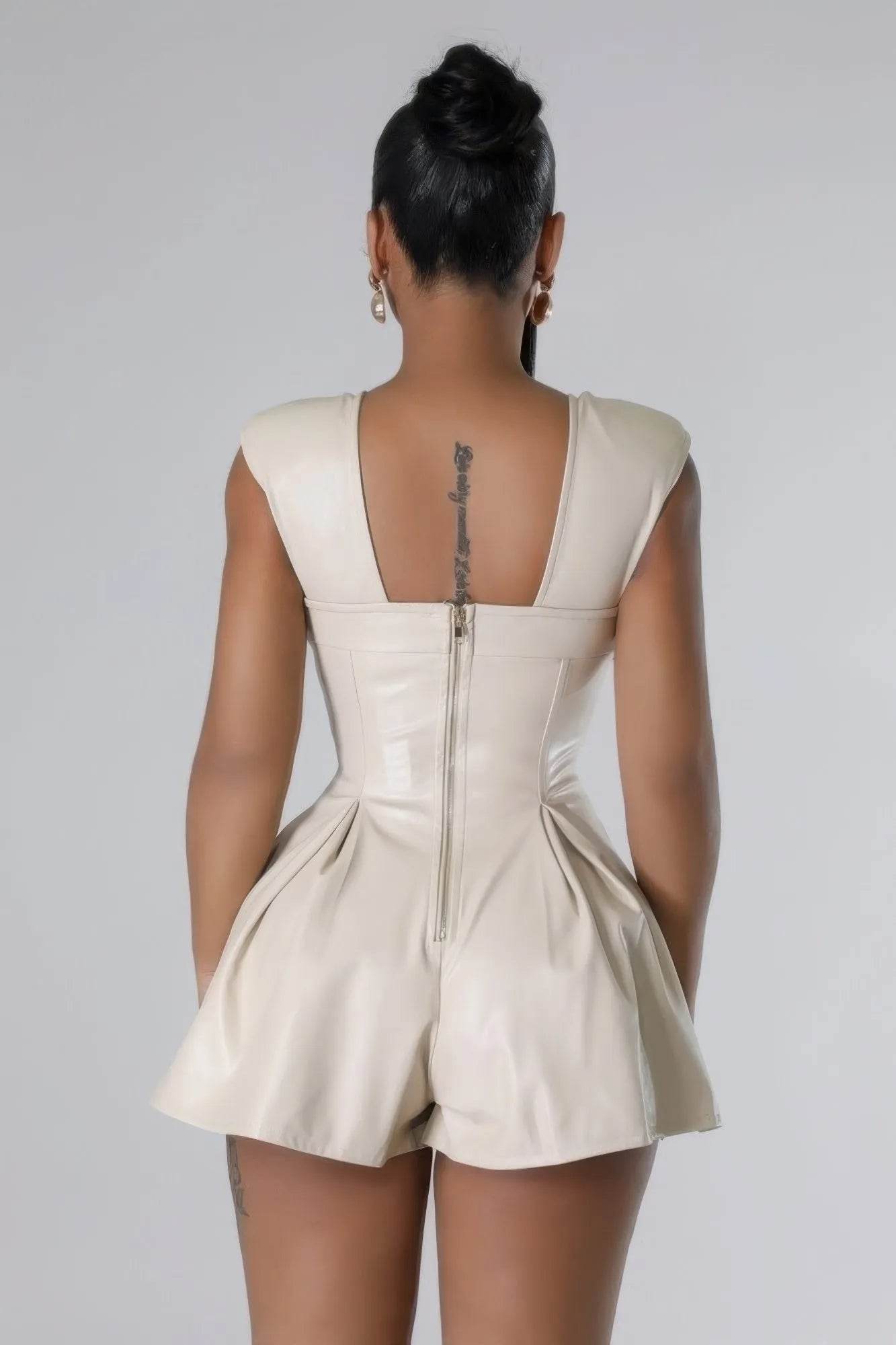 Semi-stretch Romper - Bona Fide Fashion