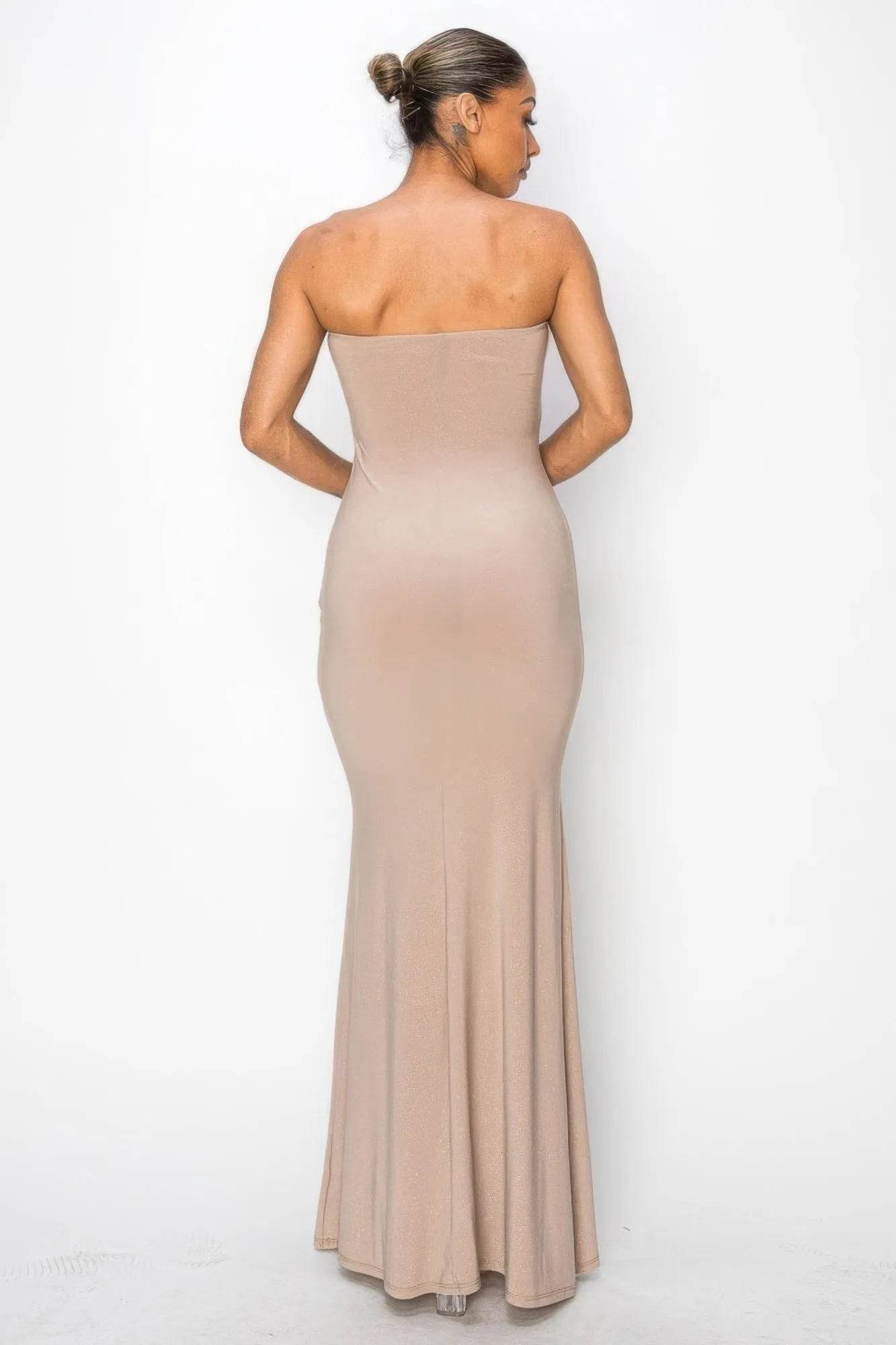 Glitter Ity Tube Maxi Dress - Bona Fide Fashion