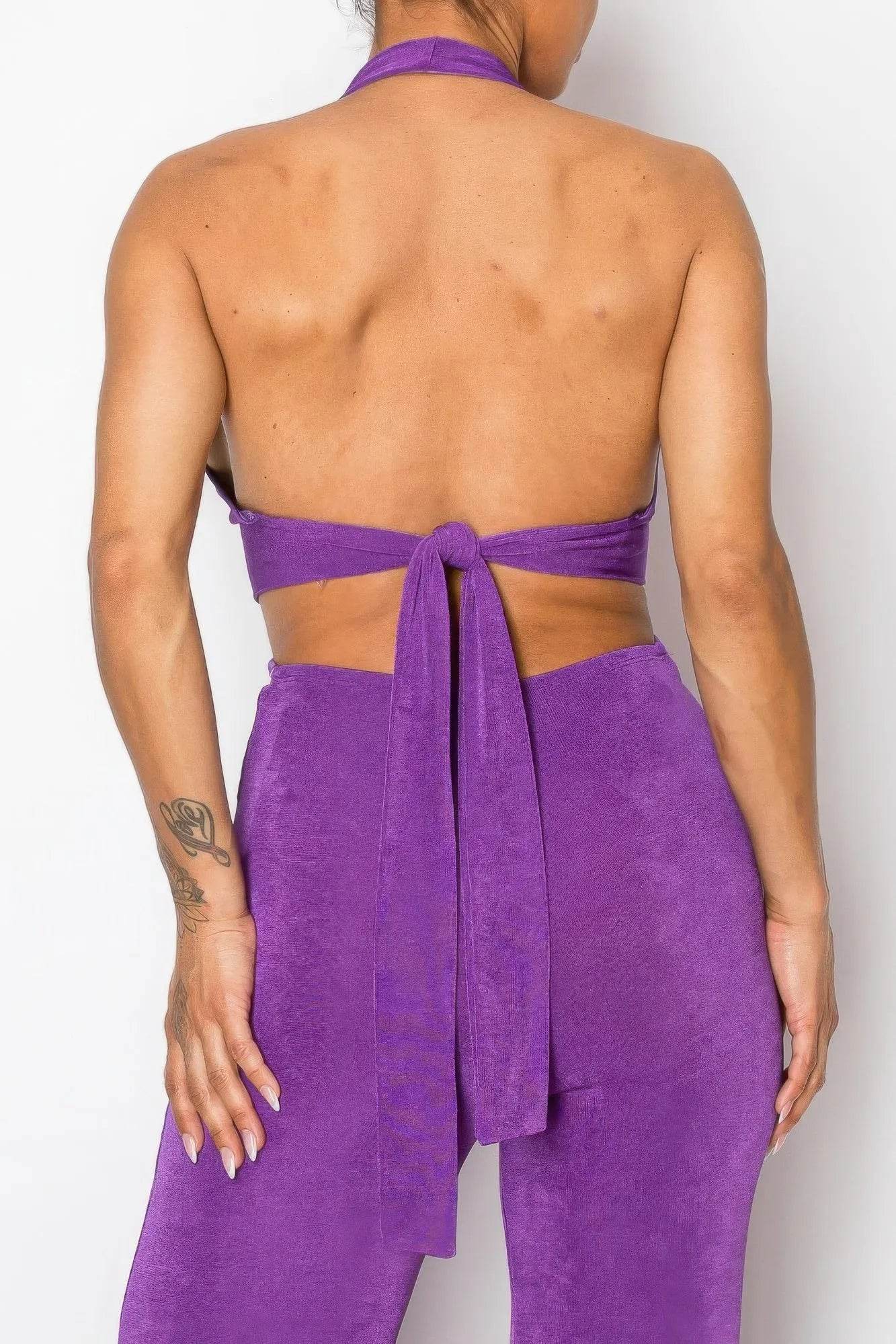 Olid Slinky Wide Legs Jumpsuit - Bona Fide Fashion