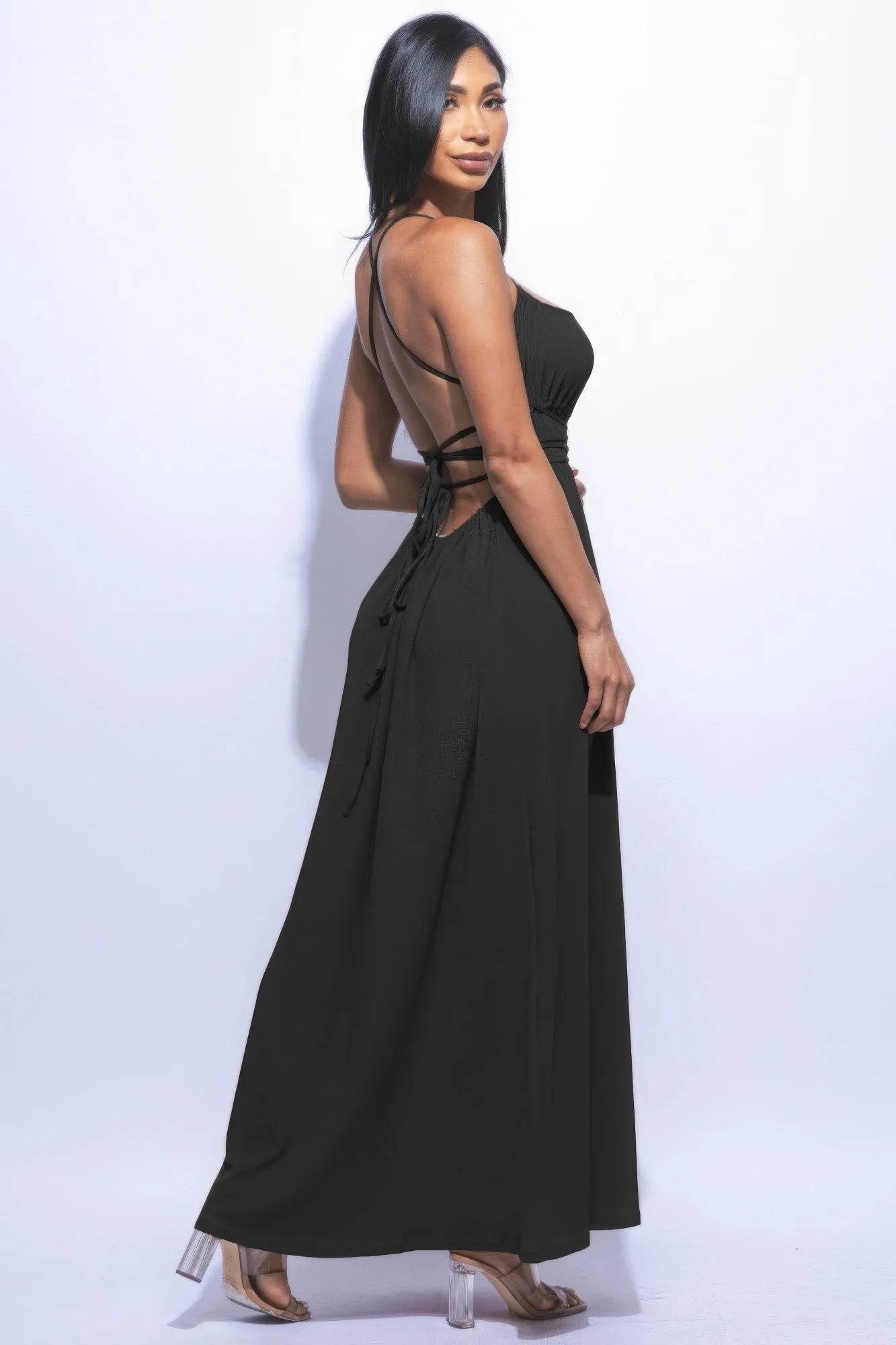 Side Slit Maxi Dress - Bona Fide Fashion
