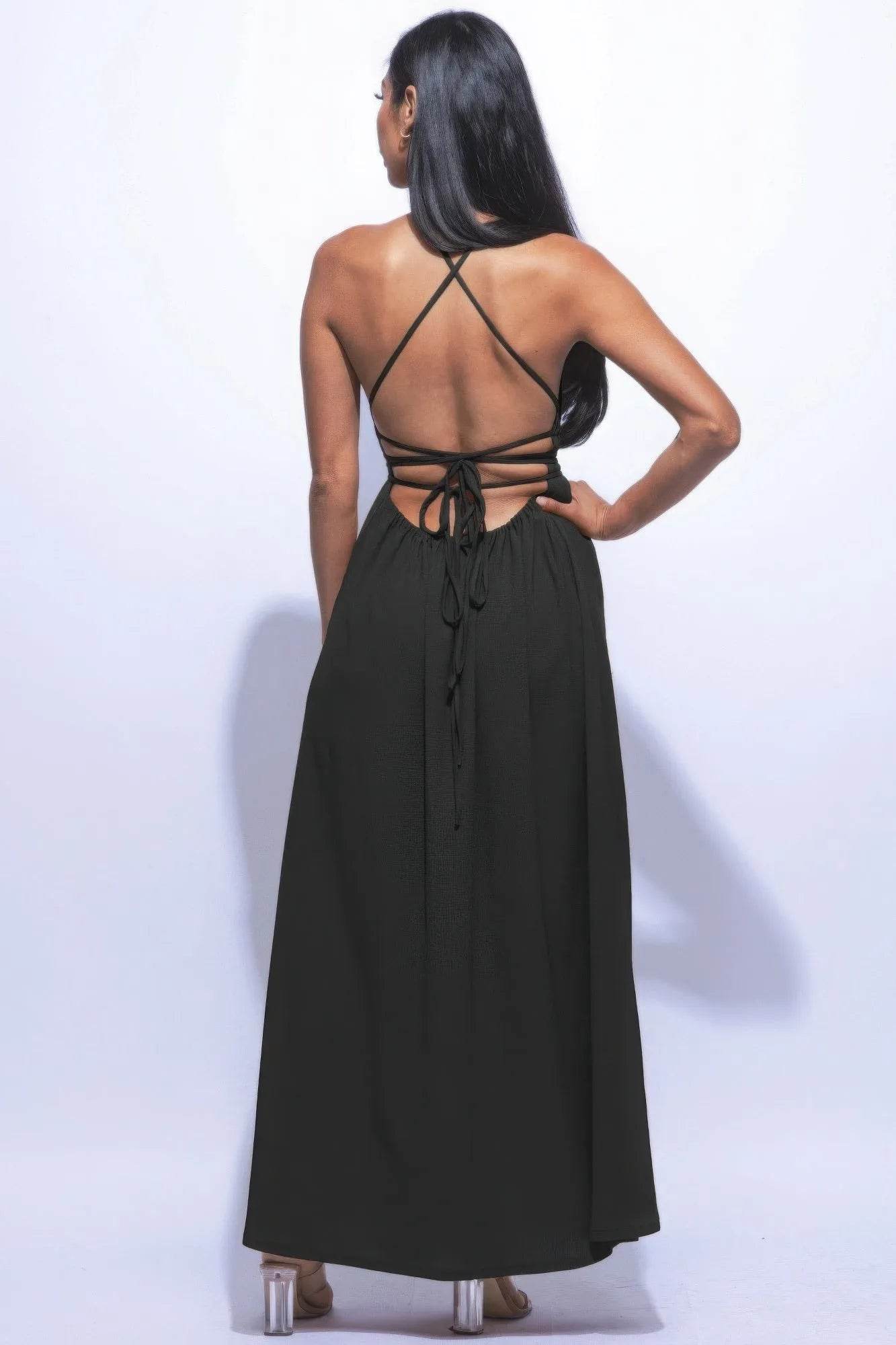 Side Slit Maxi Dress - Bona Fide Fashion