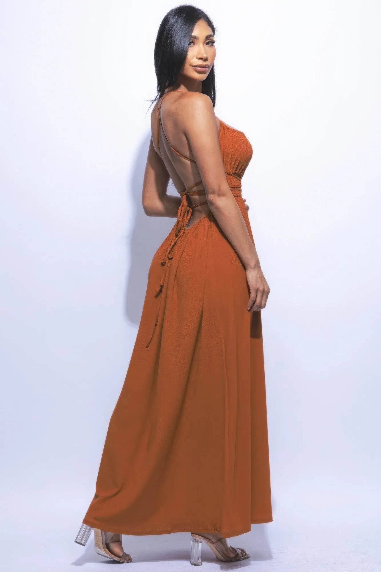 Side Slit Maxi Dress - Bona Fide Fashion
