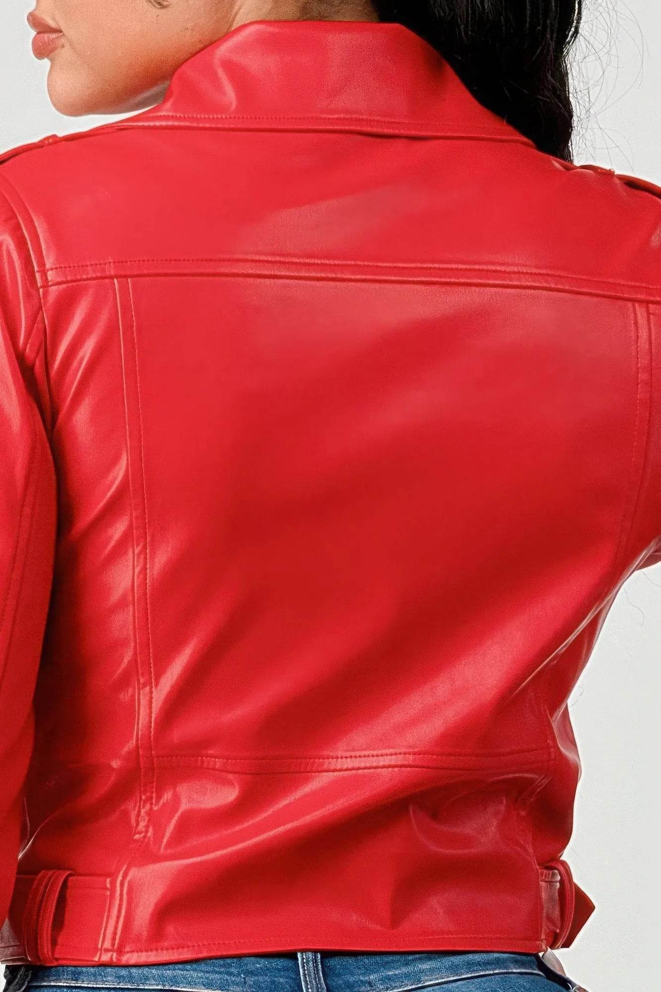 Pu Leather Jacket - Bona Fide Fashion
