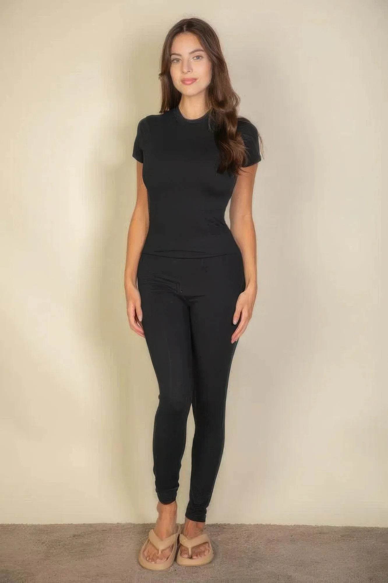 Basic Solid Leggings - Bona Fide Fashion