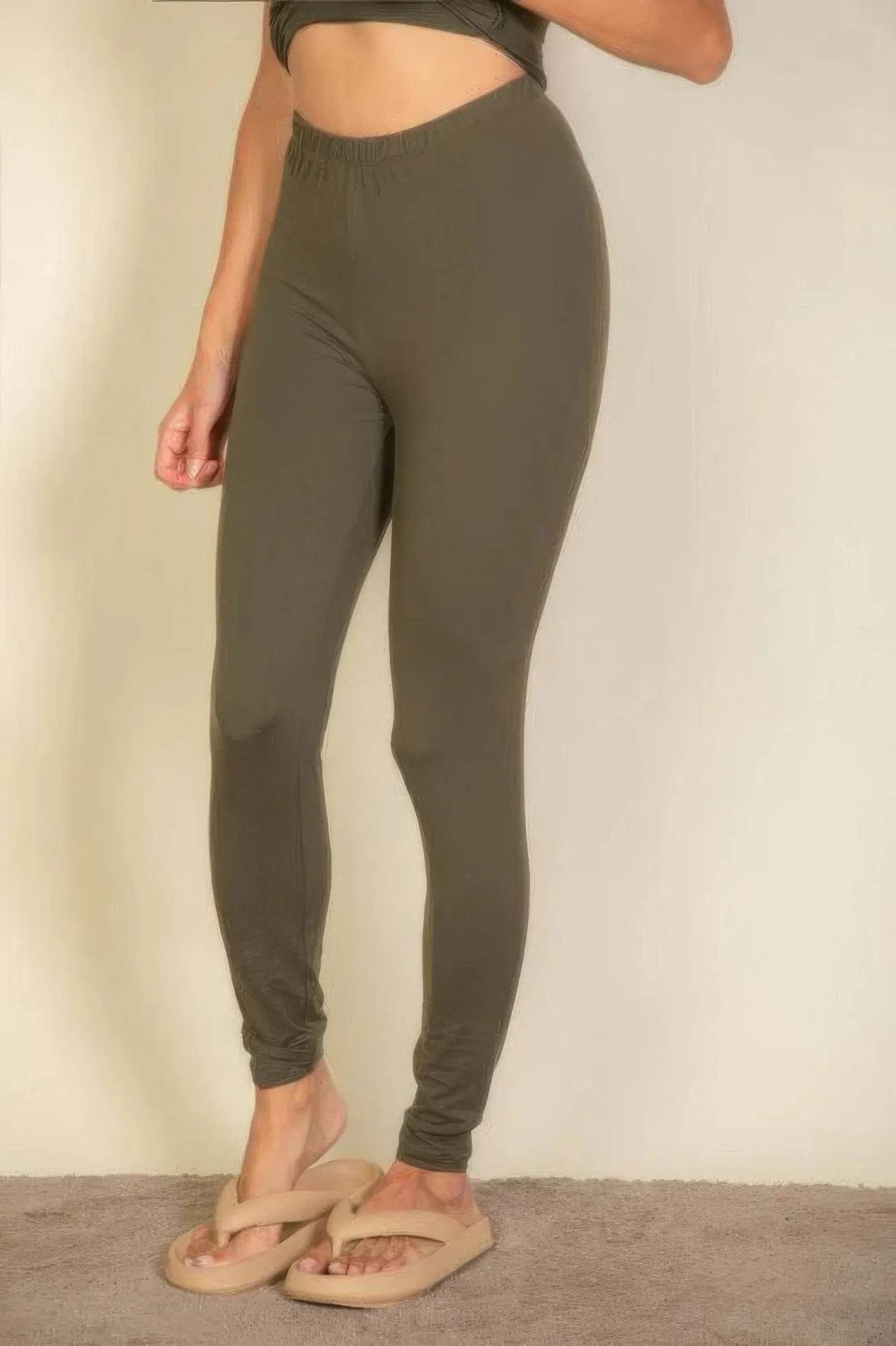 Basic Solid Leggings - Bona Fide Fashion