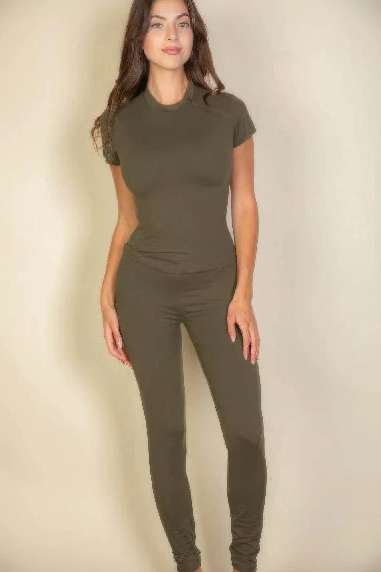 Basic Solid Leggings - Bona Fide Fashion