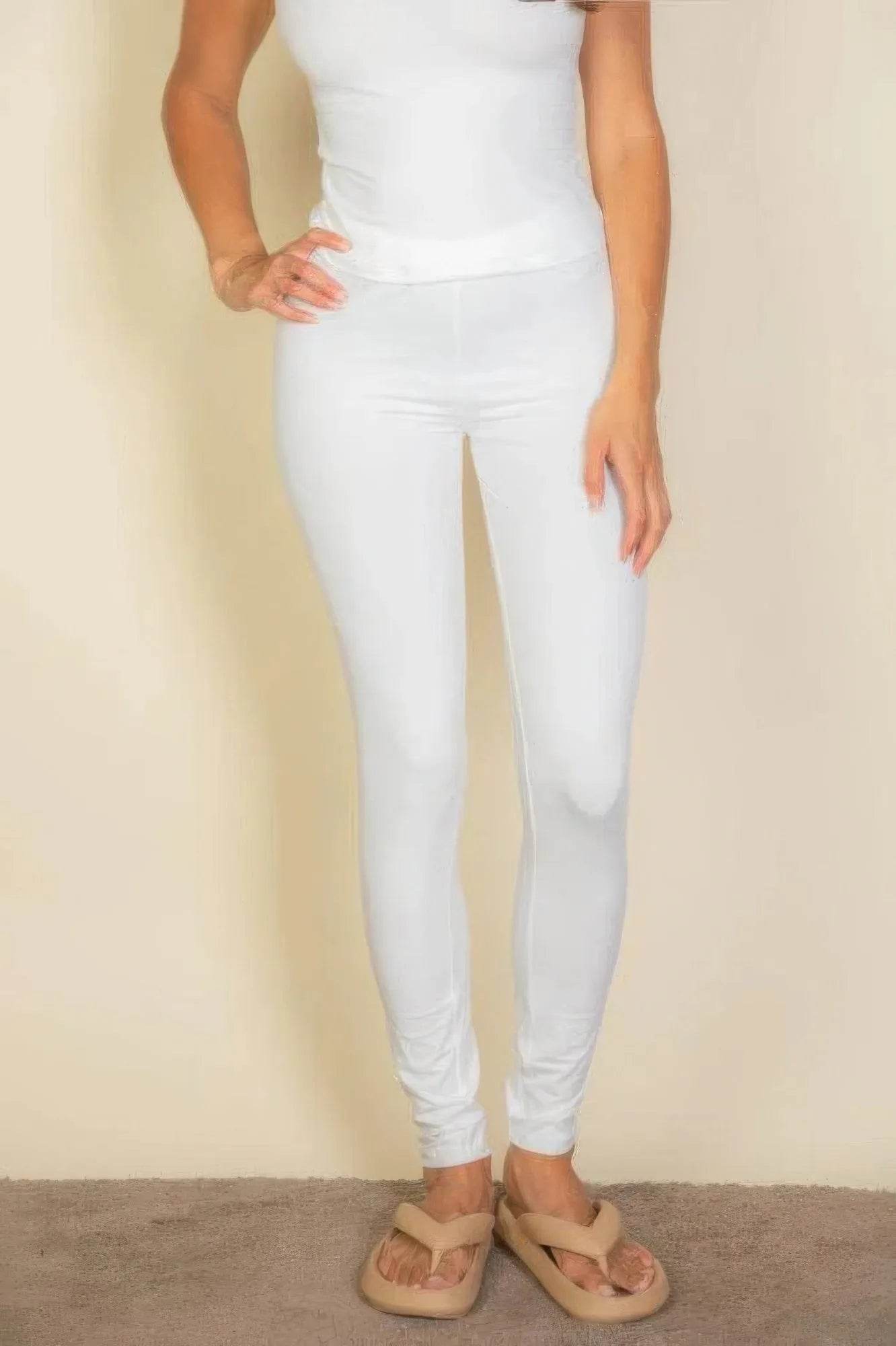 Basic Solid Leggings - Bona Fide Fashion