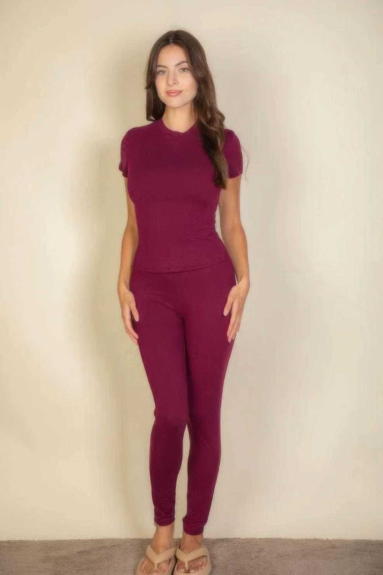 Basic Solid Leggings - Bona Fide Fashion