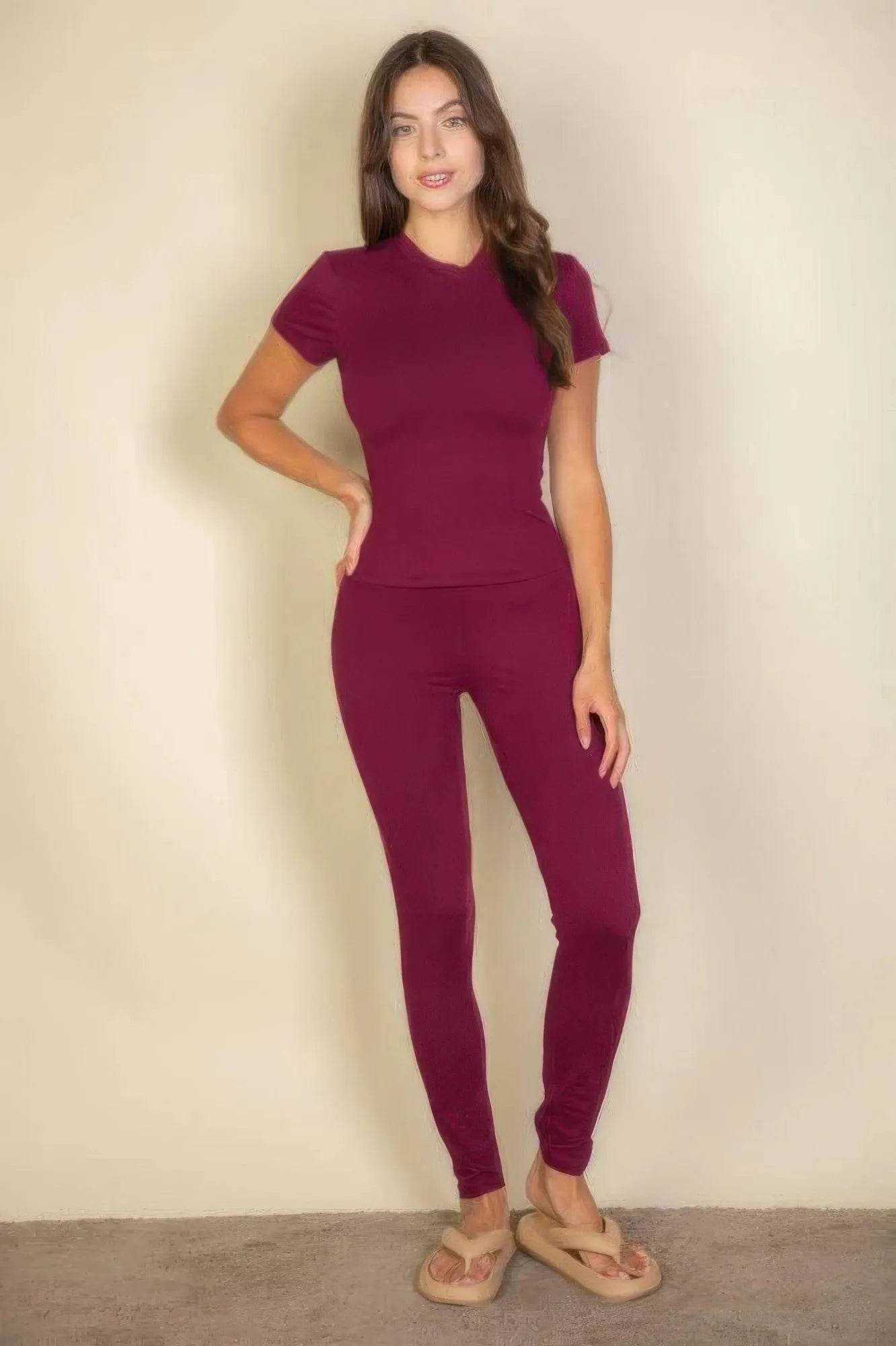 Basic Solid Leggings - Bona Fide Fashion