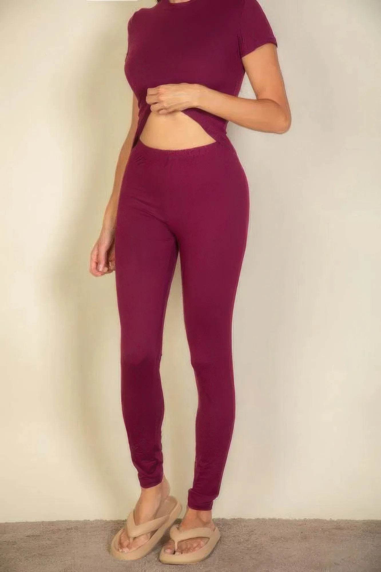 Basic Solid Leggings - Bona Fide Fashion
