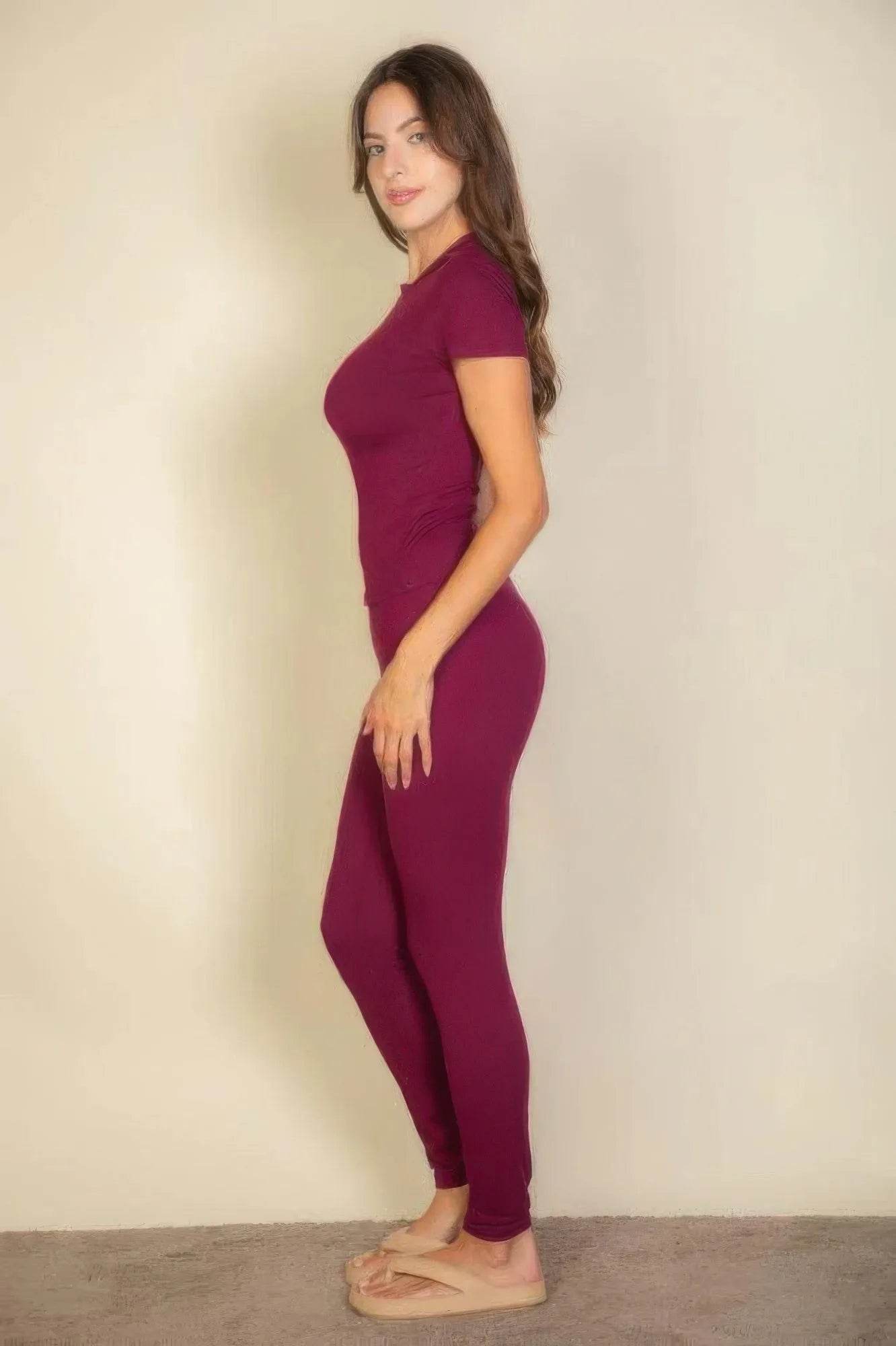 Basic Solid Leggings - Bona Fide Fashion