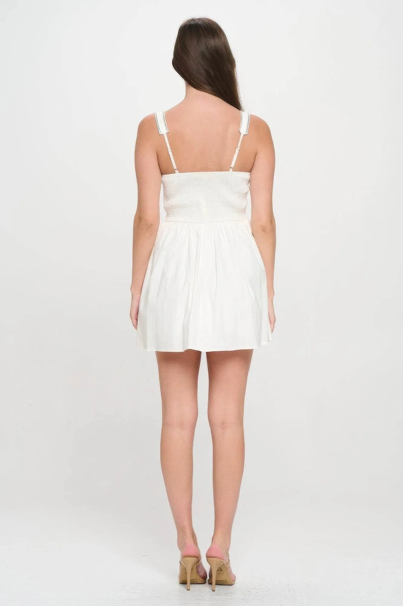 Front Ribbon Tie Bustier Dress - Bona Fide Fashion